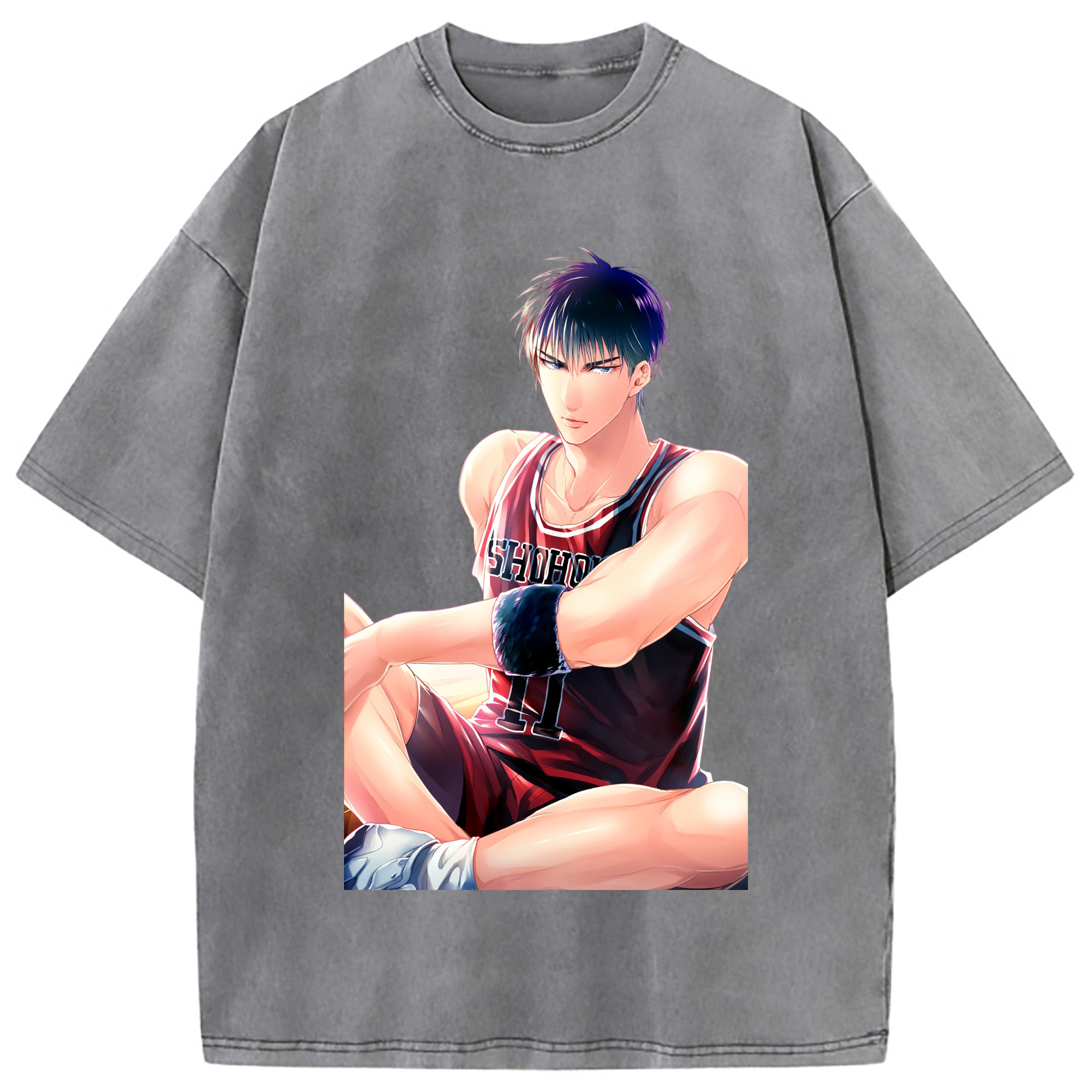 （画像用） SLAM DUNK／スラムダンク 綿100% ヴィンテージ風 半袖Tシャツ（フロントプリント）