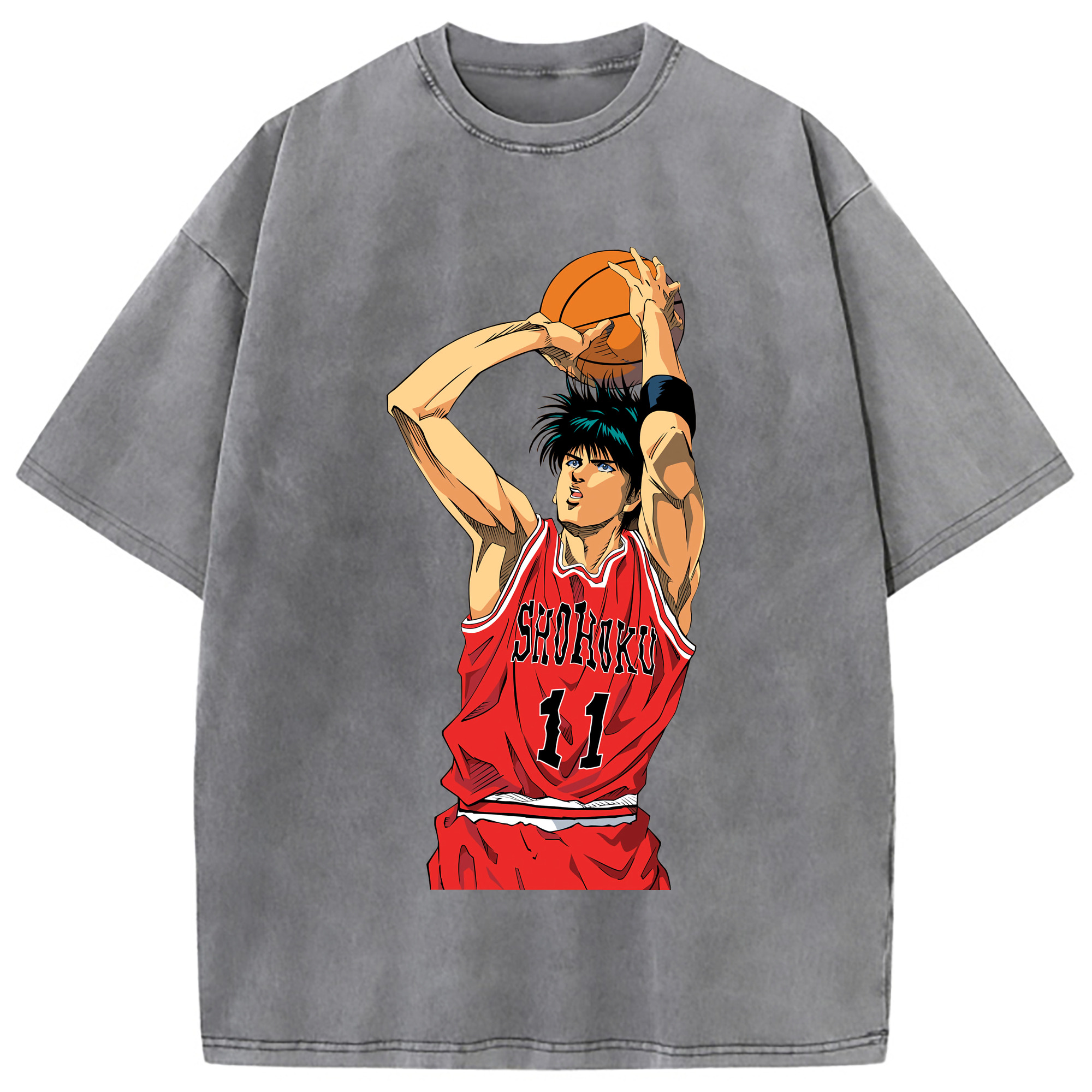 （画像用） SLAM DUNK／スラムダンク 綿100% ヴィンテージ風 半袖Tシャツ（フロントプリント）