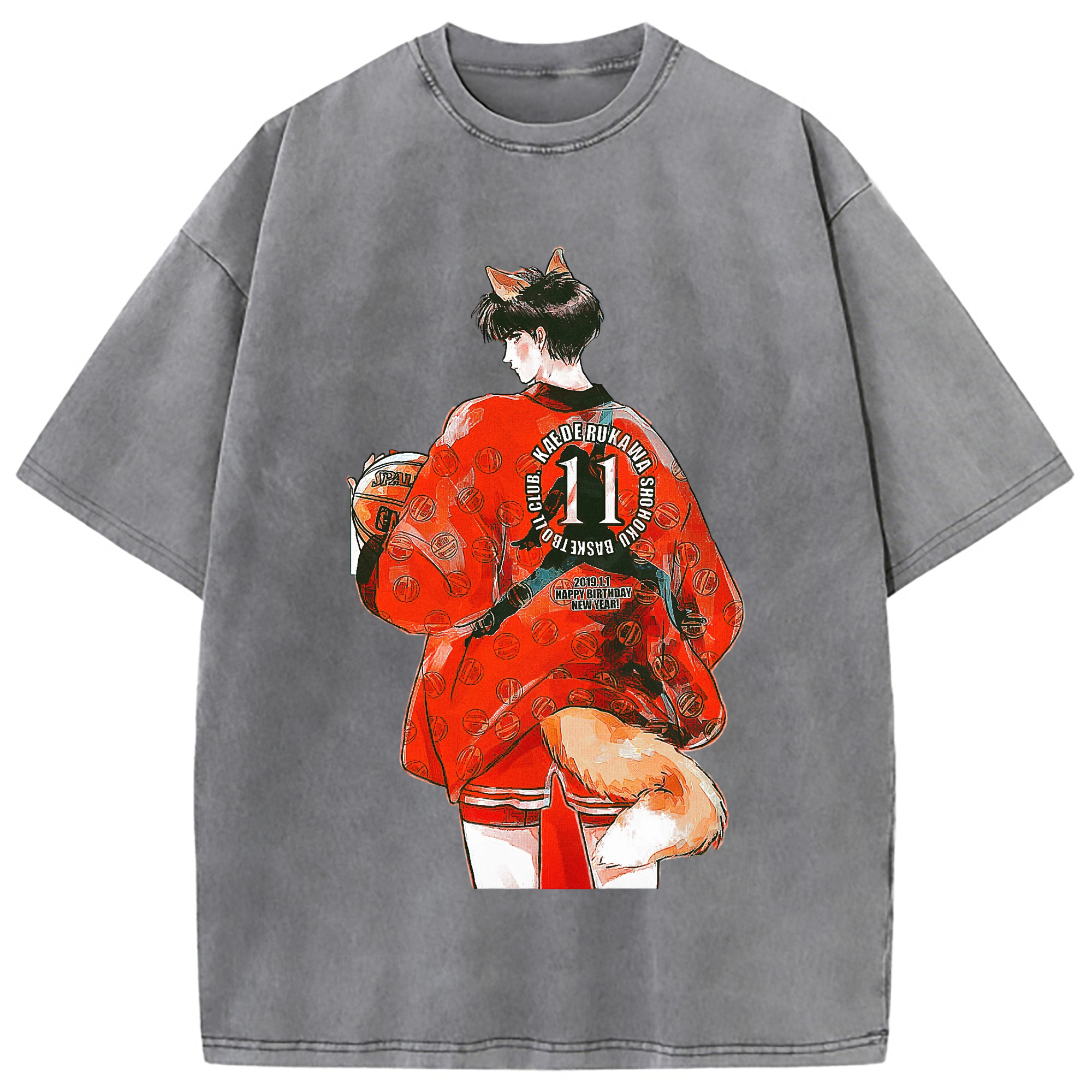 （画像用） SLAM DUNK／スラムダンク 綿100% ヴィンテージ風 半袖Tシャツ（フロントプリント）