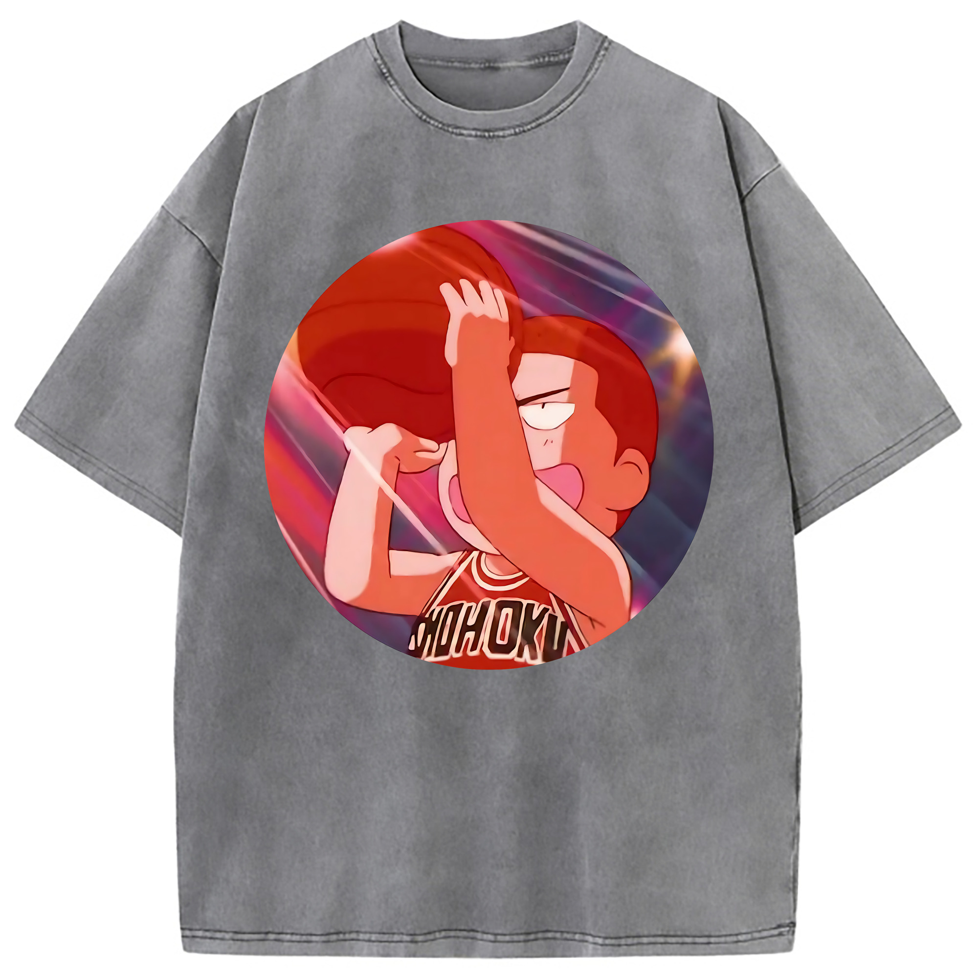 （画像用） SLAM DUNK／スラムダンク 綿100% ヴィンテージ風 半袖Tシャツ（フロントプリント）