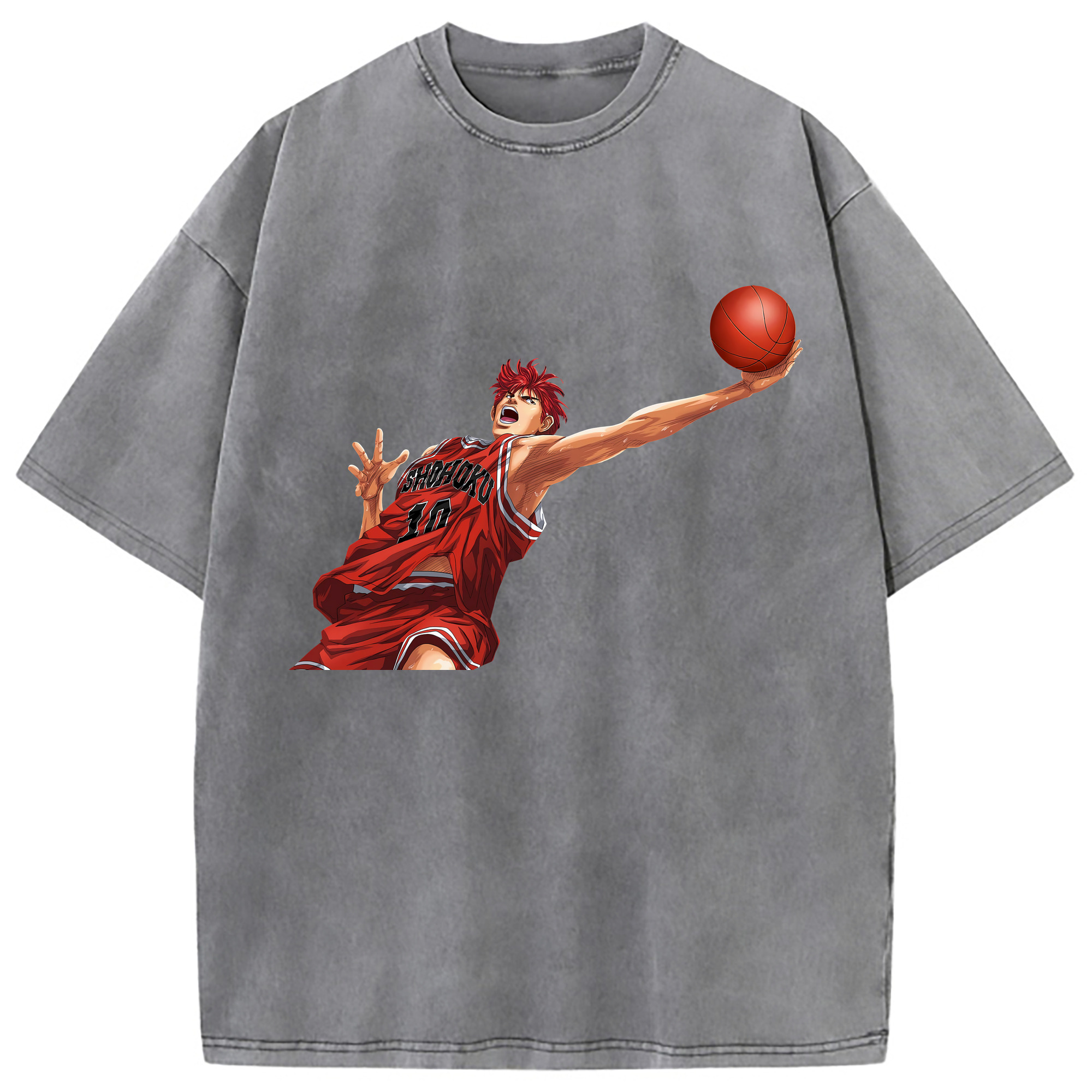 （画像用） SLAM DUNK／スラムダンク 綿100% ヴィンテージ風 半袖Tシャツ（フロントプリント）