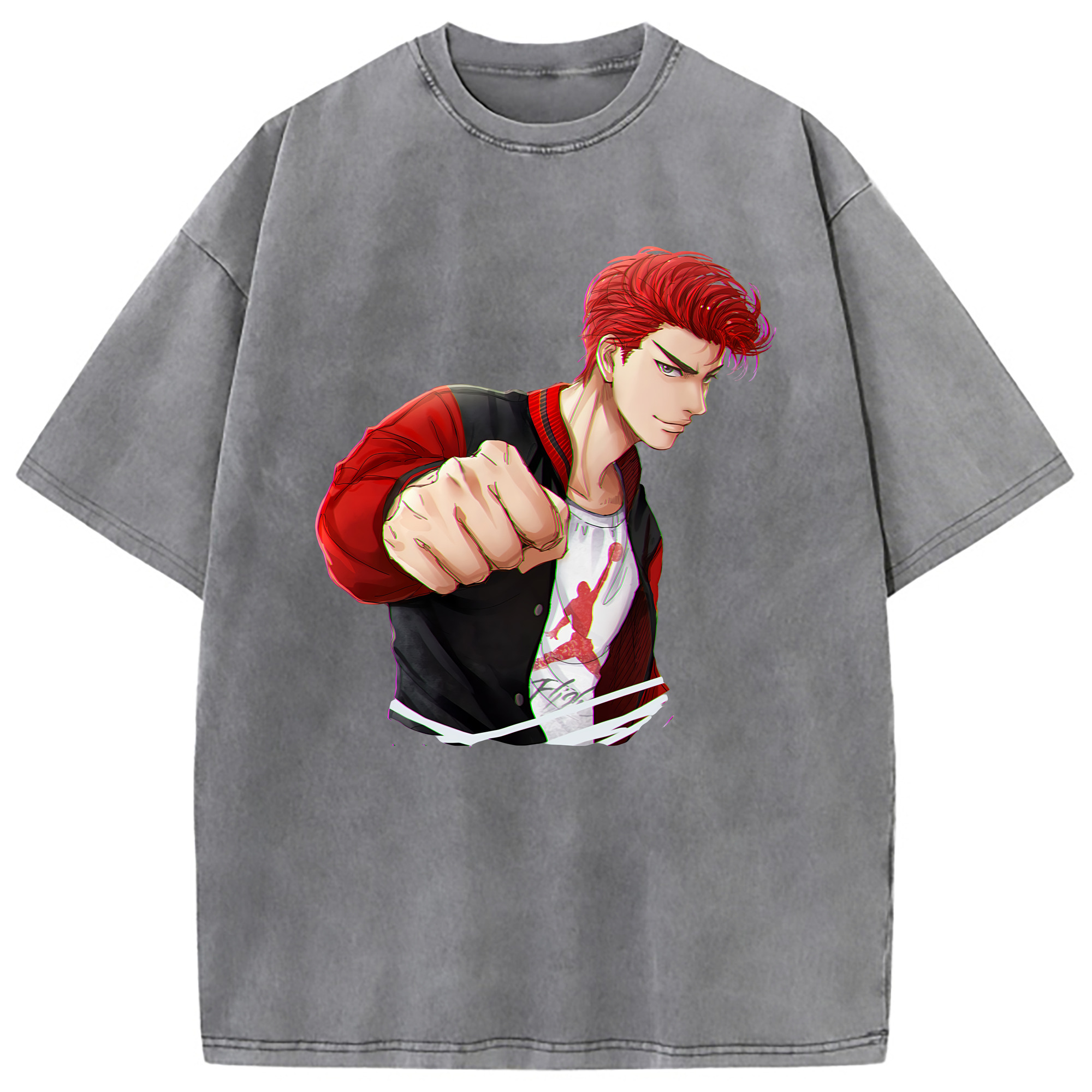 （画像用） SLAM DUNK／スラムダンク 綿100% ヴィンテージ風 半袖Tシャツ（フロントプリント）