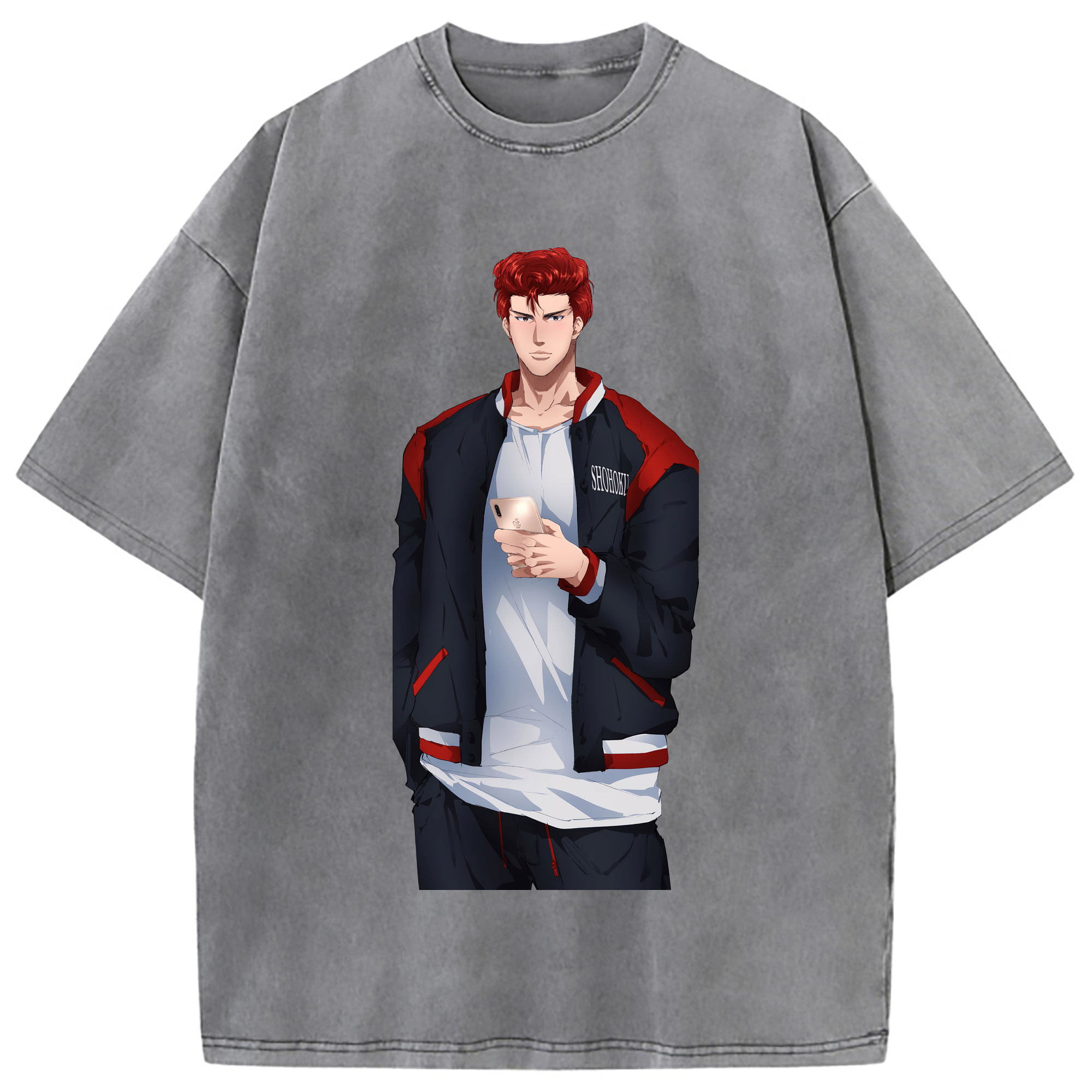 （画像用） SLAM DUNK／スラムダンク 綿100% ヴィンテージ風 半袖Tシャツ（フロントプリント）