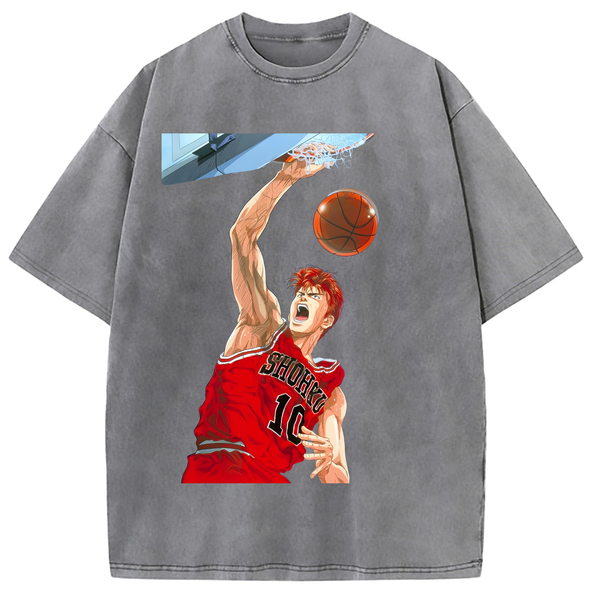（画像用） SLAM DUNK／スラムダンク 綿100% ヴィンテージ風 半袖Tシャツ（フロントプリント）