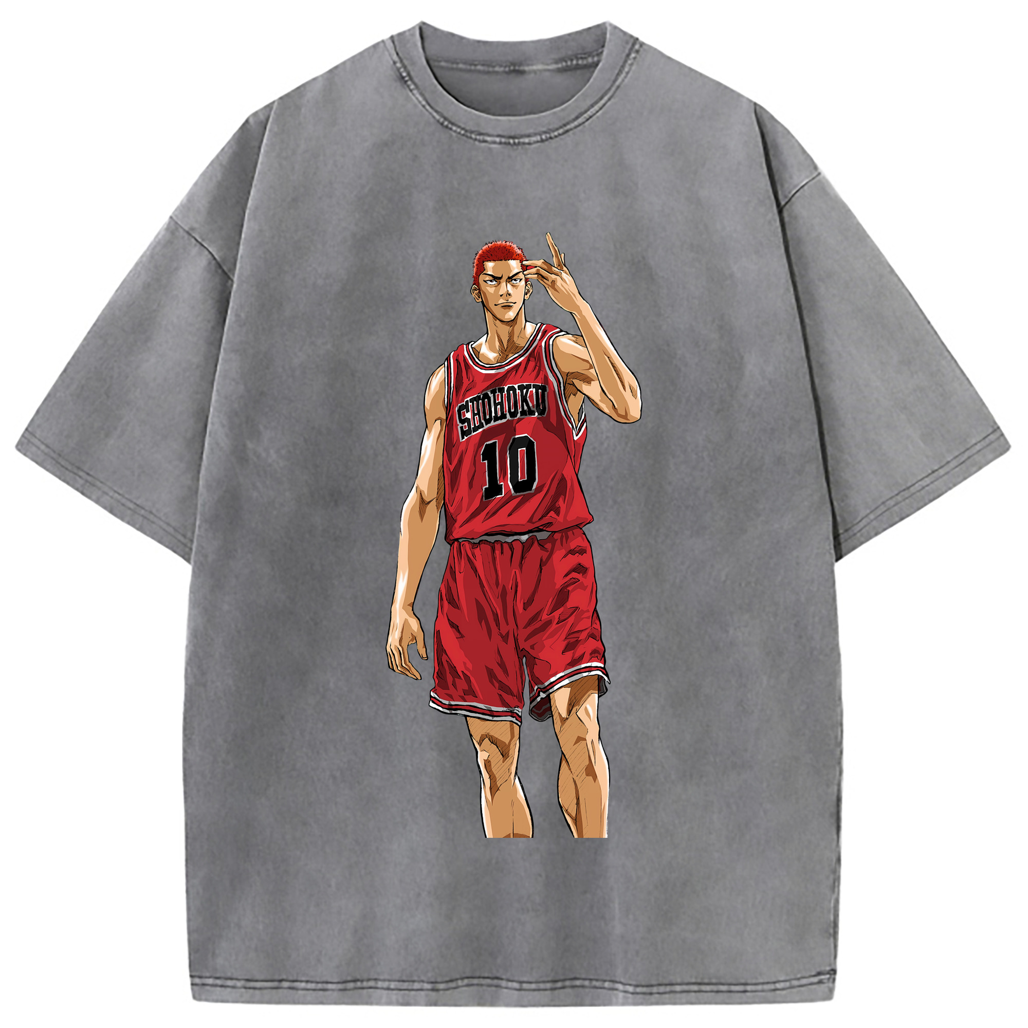 （画像用） SLAM DUNK／スラムダンク 綿100% ヴィンテージ風 半袖Tシャツ（フロントプリント）
