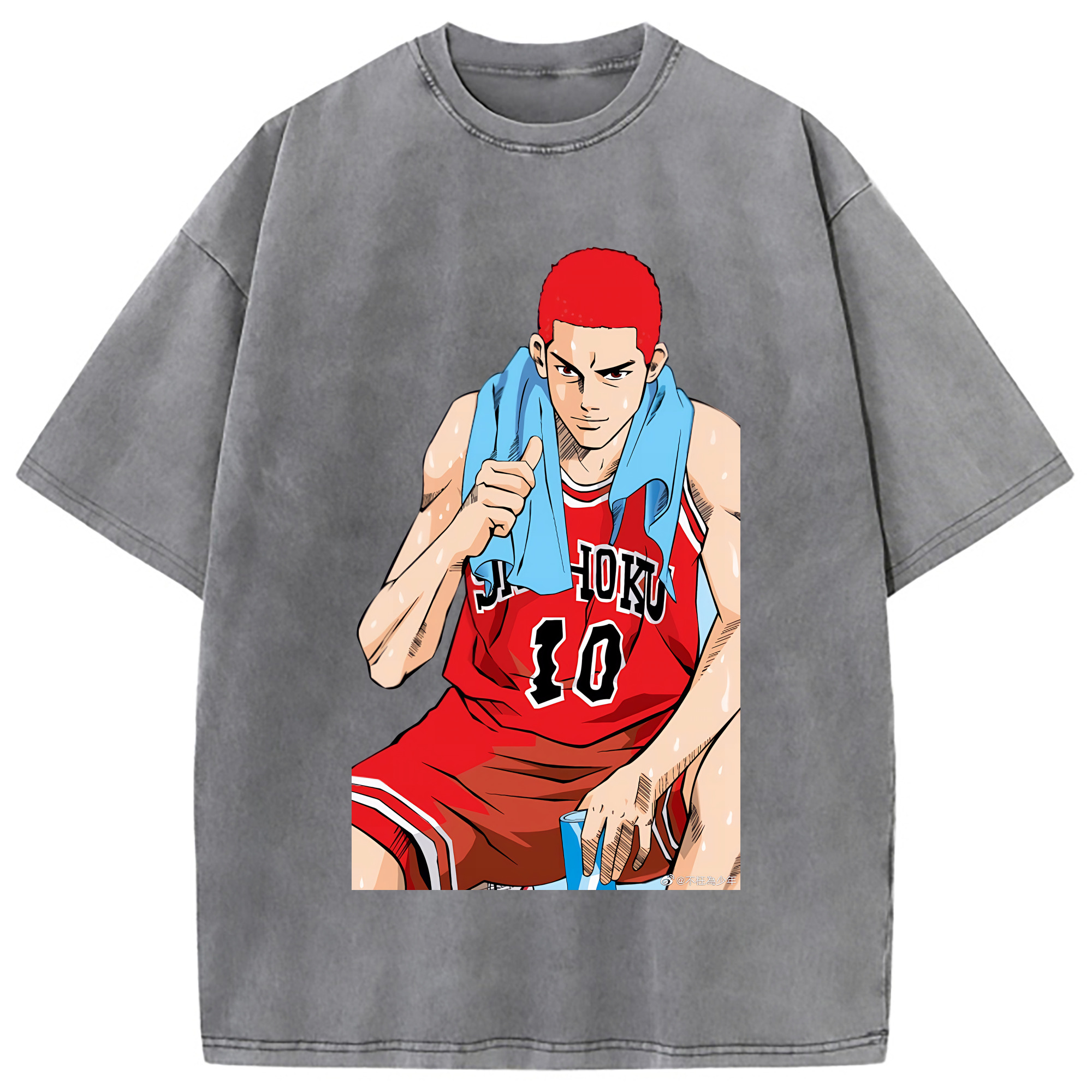 （画像用） SLAM DUNK／スラムダンク 綿100% ヴィンテージ風 半袖Tシャツ（フロントプリント）