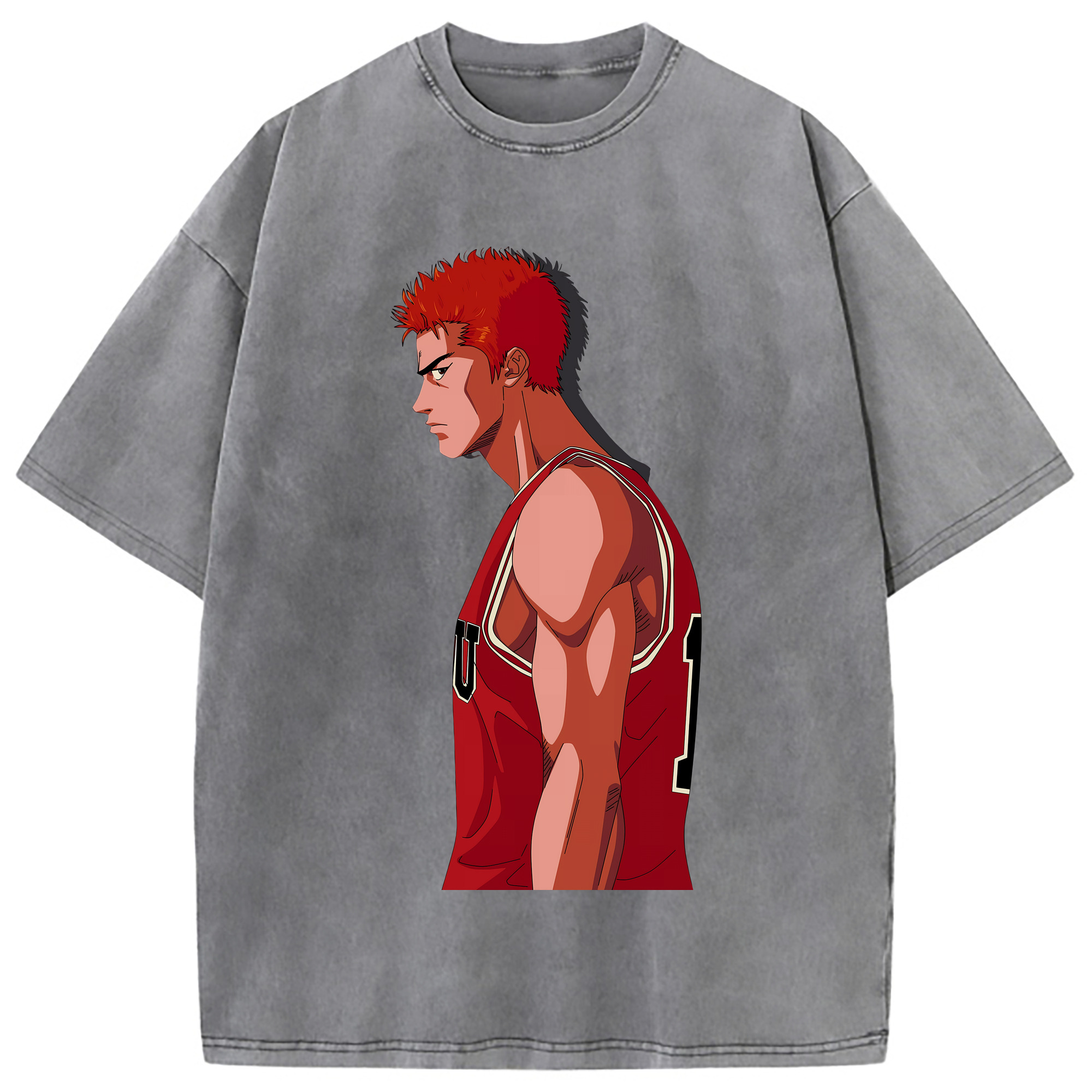 （画像用） SLAM DUNK／スラムダンク 綿100% ヴィンテージ風 半袖Tシャツ（フロントプリント）