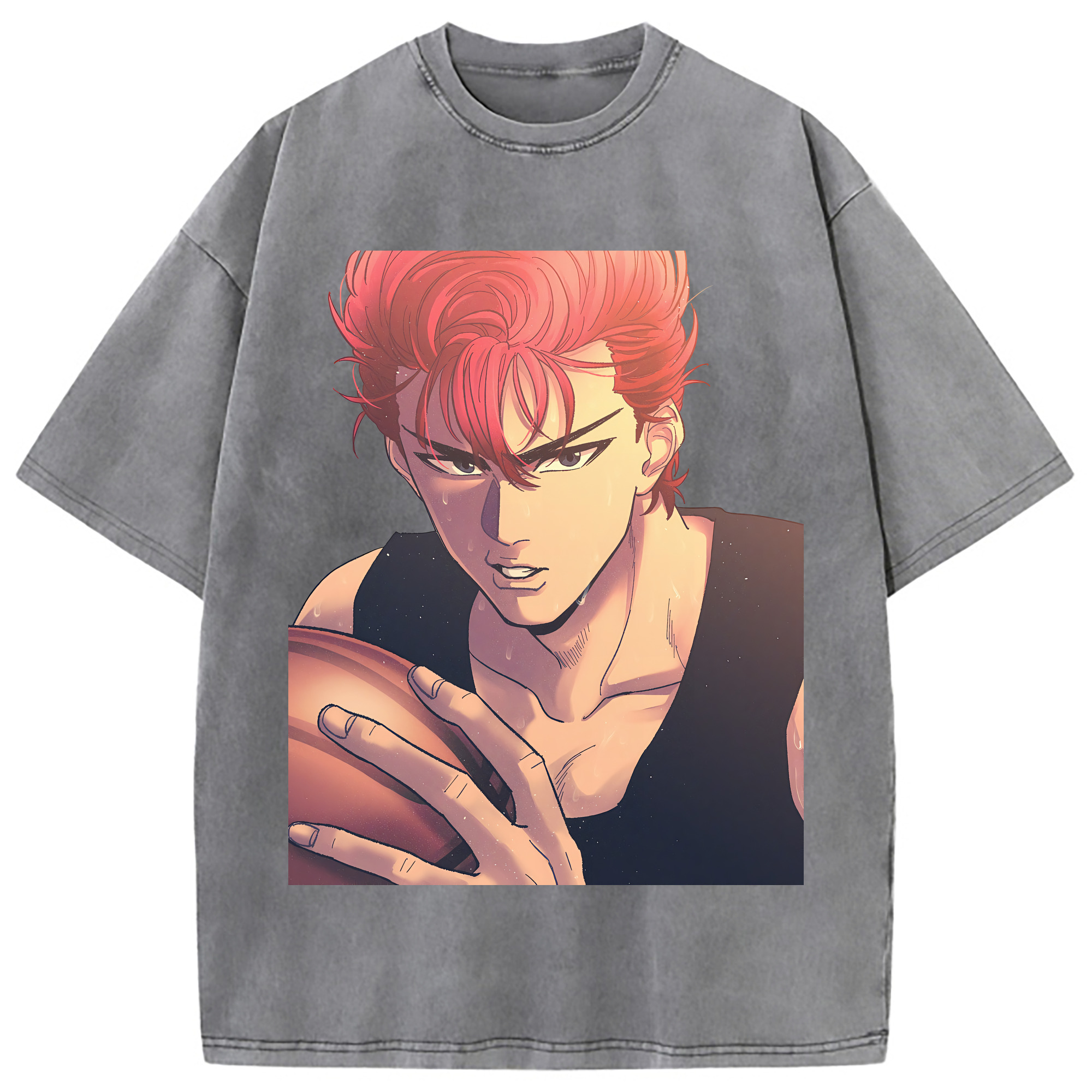 （画像用） SLAM DUNK／スラムダンク 綿100% ヴィンテージ風 半袖Tシャツ（フロントプリント）