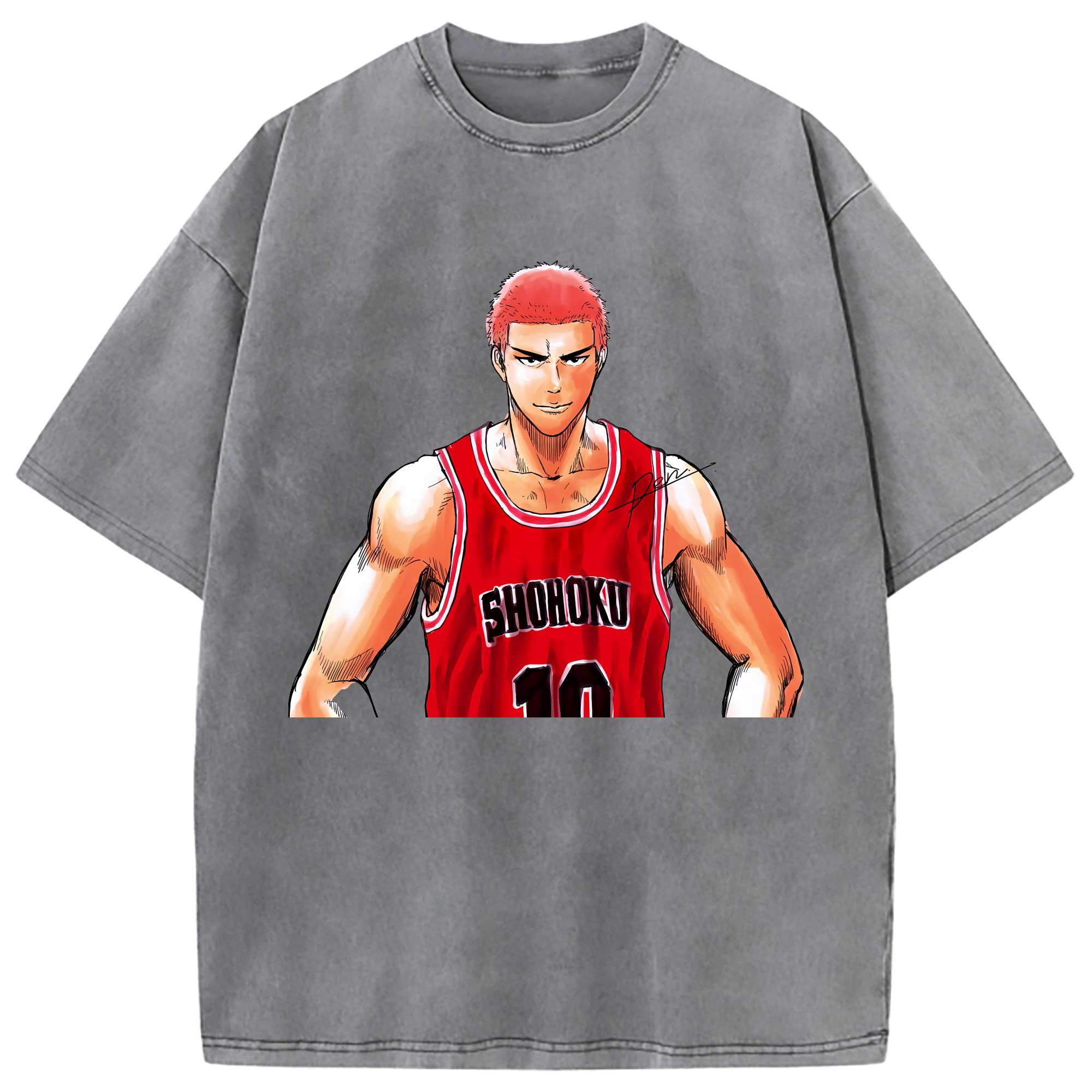 （画像用） SLAM DUNK／スラムダンク 綿100% ヴィンテージ風 半袖Tシャツ（フロントプリント）