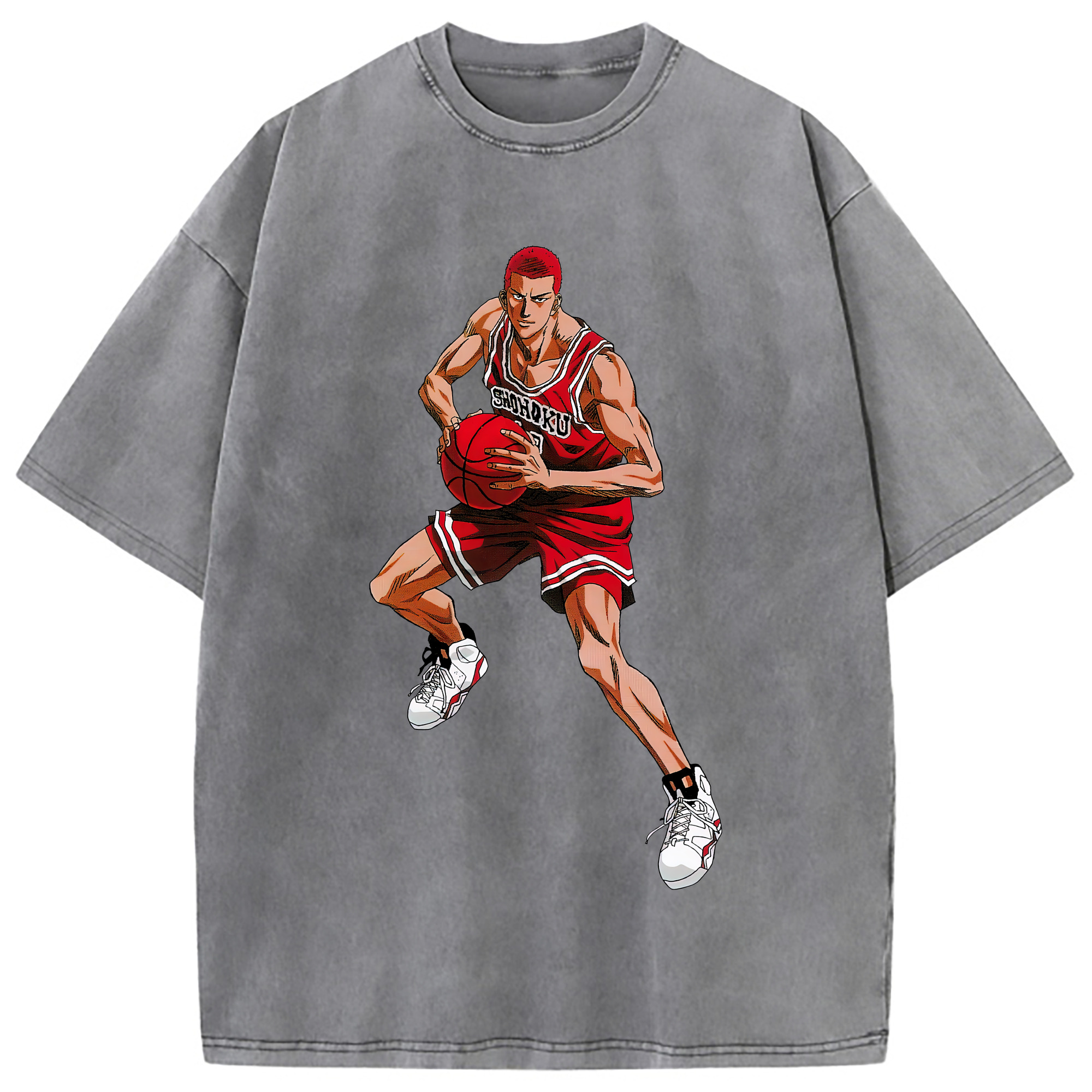 （画像用） SLAM DUNK／スラムダンク 綿100% ヴィンテージ風 半袖Tシャツ（フロントプリント）