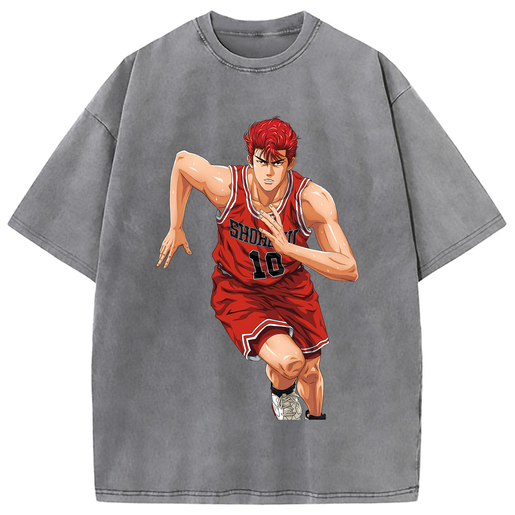 （画像用） SLAM DUNK／スラムダンク 綿100% ヴィンテージ風 半袖Tシャツ（フロントプリント）