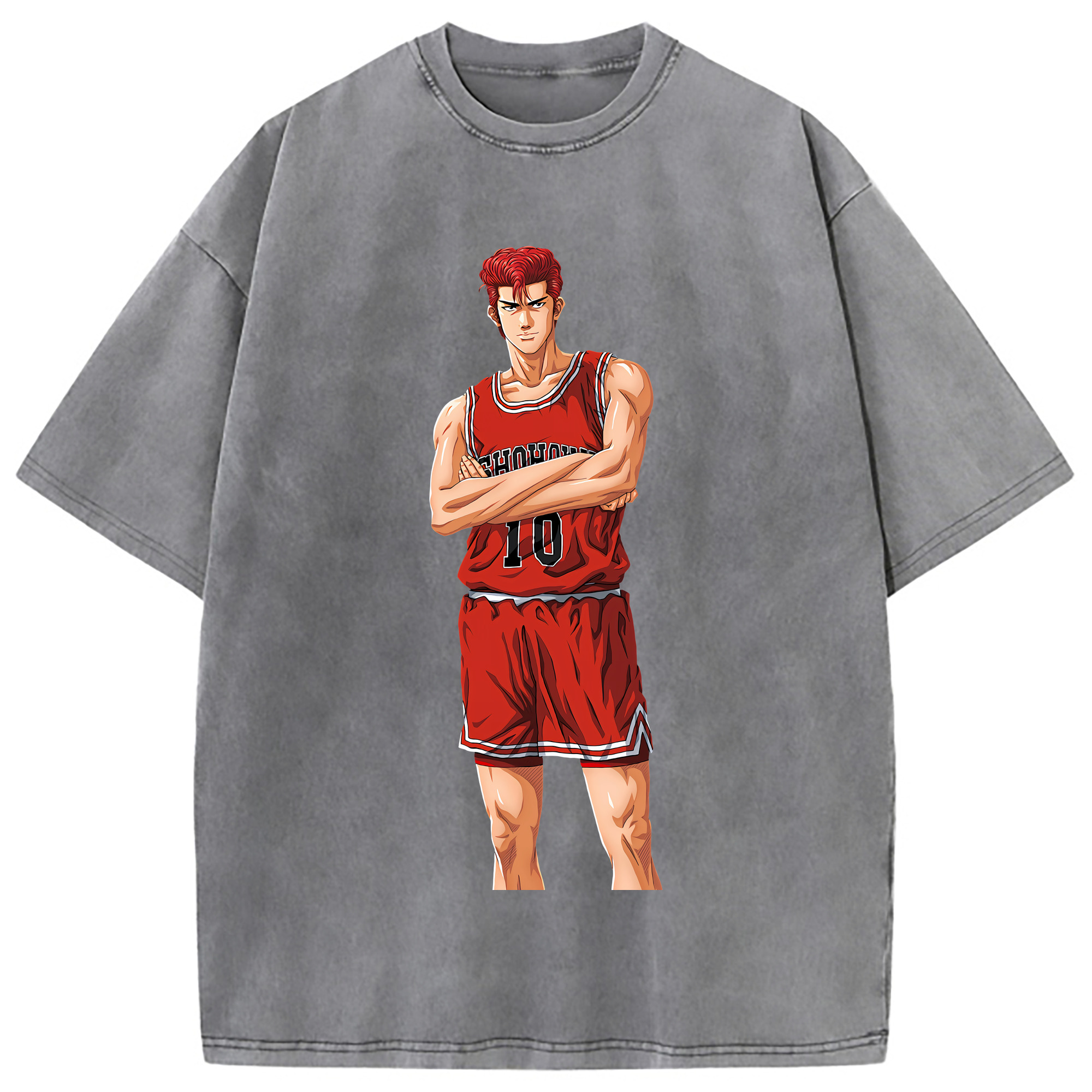 （画像用） SLAM DUNK／スラムダンク 綿100% ヴィンテージ風 半袖Tシャツ（フロントプリント）