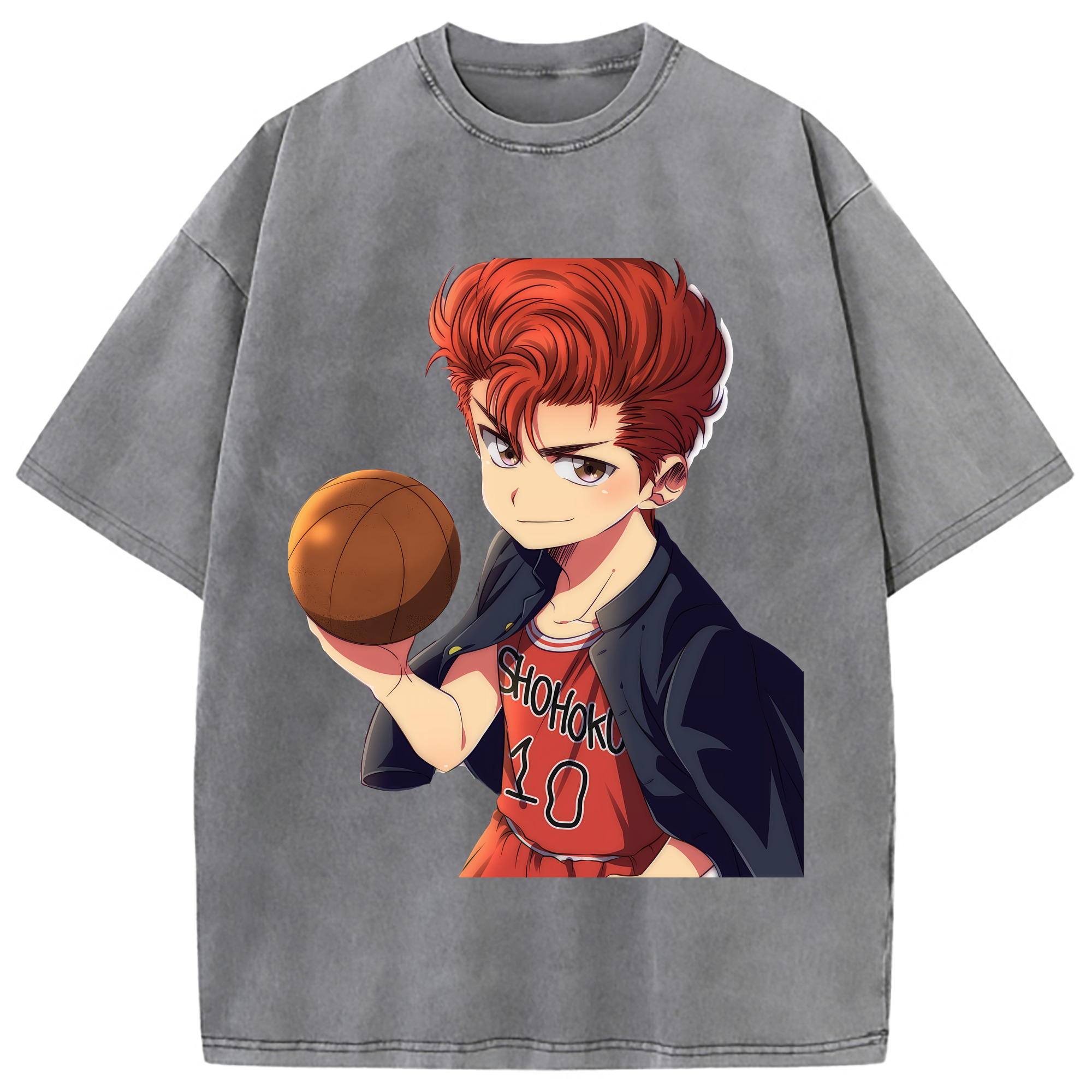（画像用） SLAM DUNK／スラムダンク 綿100% ヴィンテージ風 半袖Tシャツ（フロントプリント）