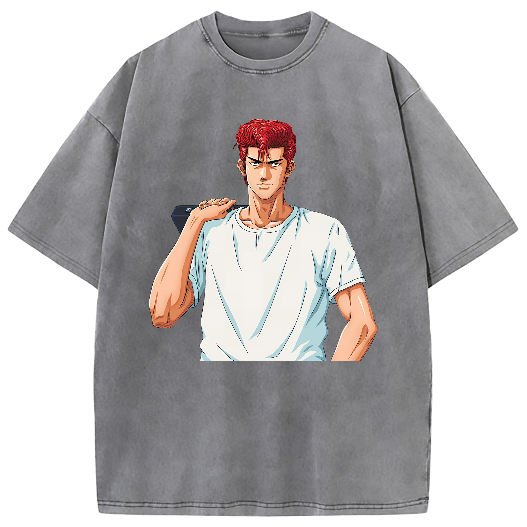 （画像用） SLAM DUNK／スラムダンク 綿100% ヴィンテージ風 半袖Tシャツ（フロントプリント）