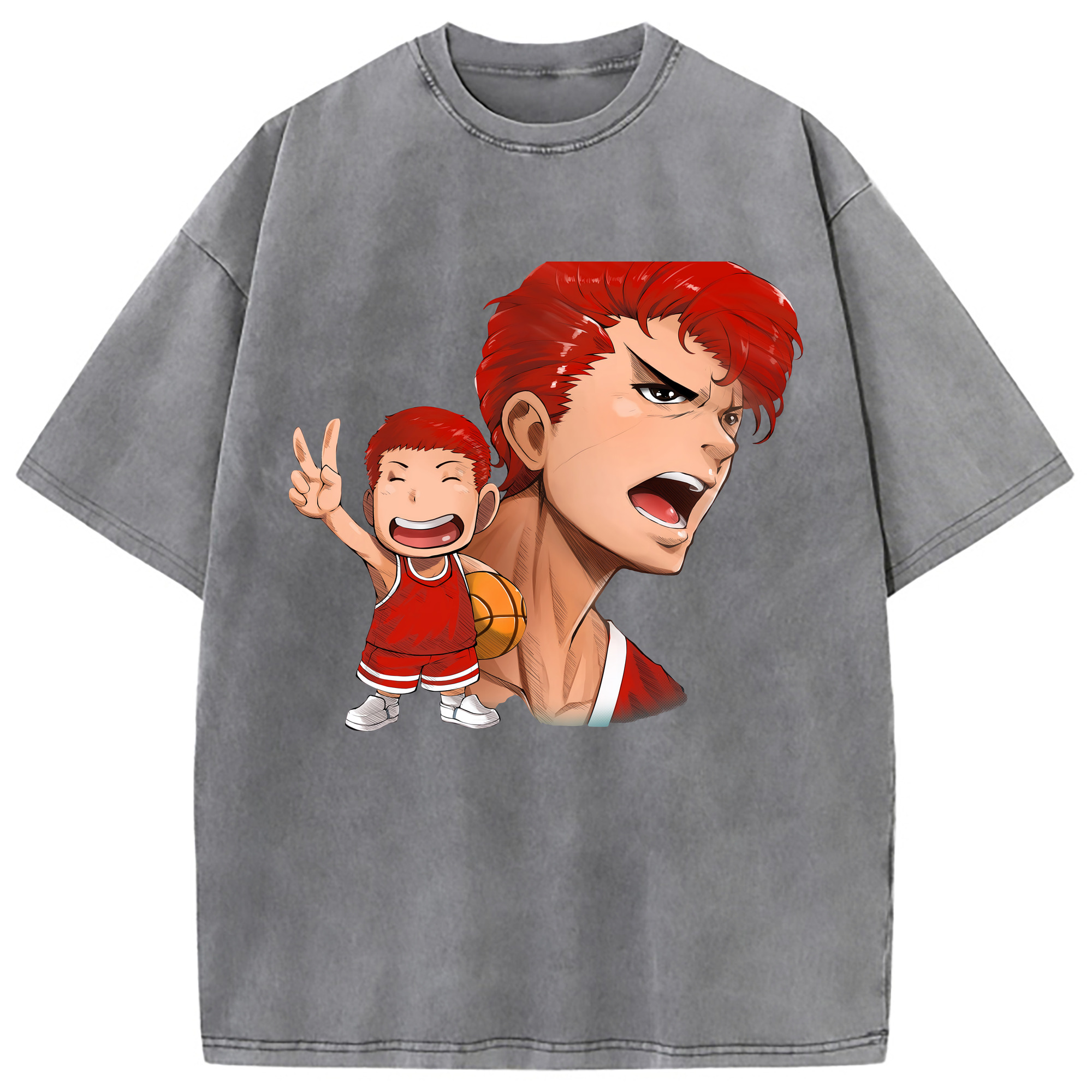 （画像用） SLAM DUNK／スラムダンク 綿100% ヴィンテージ風 半袖Tシャツ（フロントプリント）