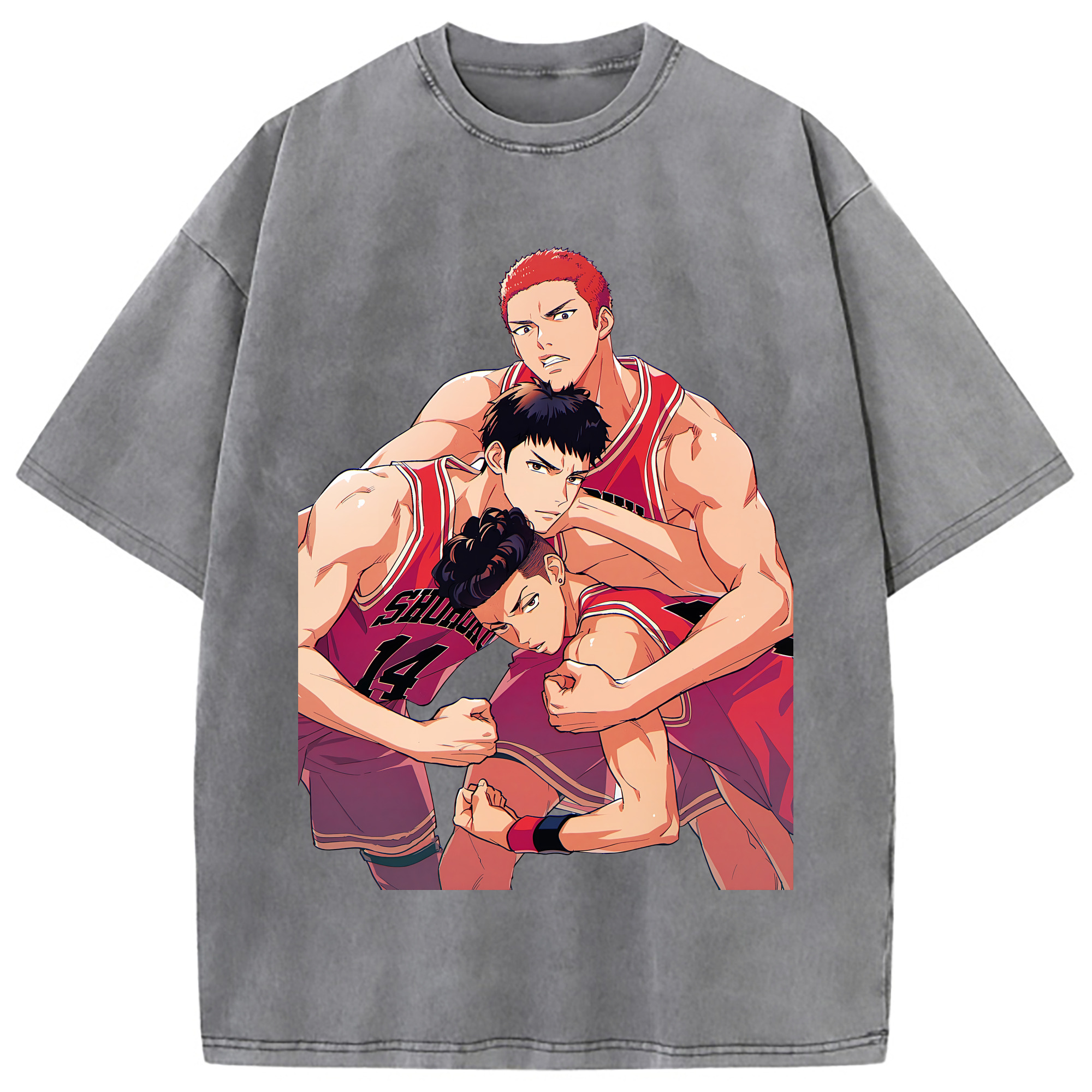 （画像用） SLAM DUNK／スラムダンク 綿100% ヴィンテージ風 半袖Tシャツ（フロントプリント）