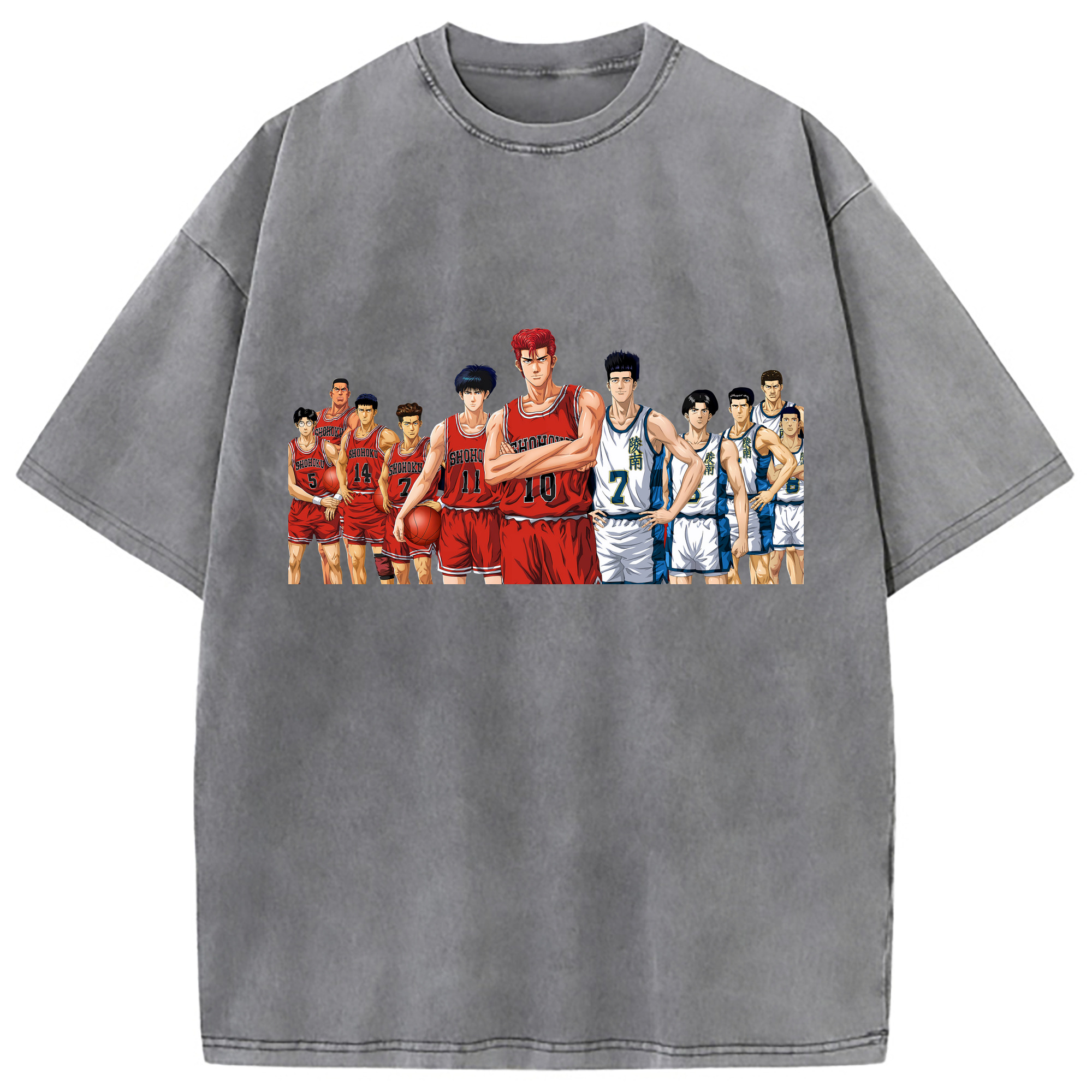 （画像用） SLAM DUNK／スラムダンク 綿100% ヴィンテージ風 半袖Tシャツ（フロントプリント）