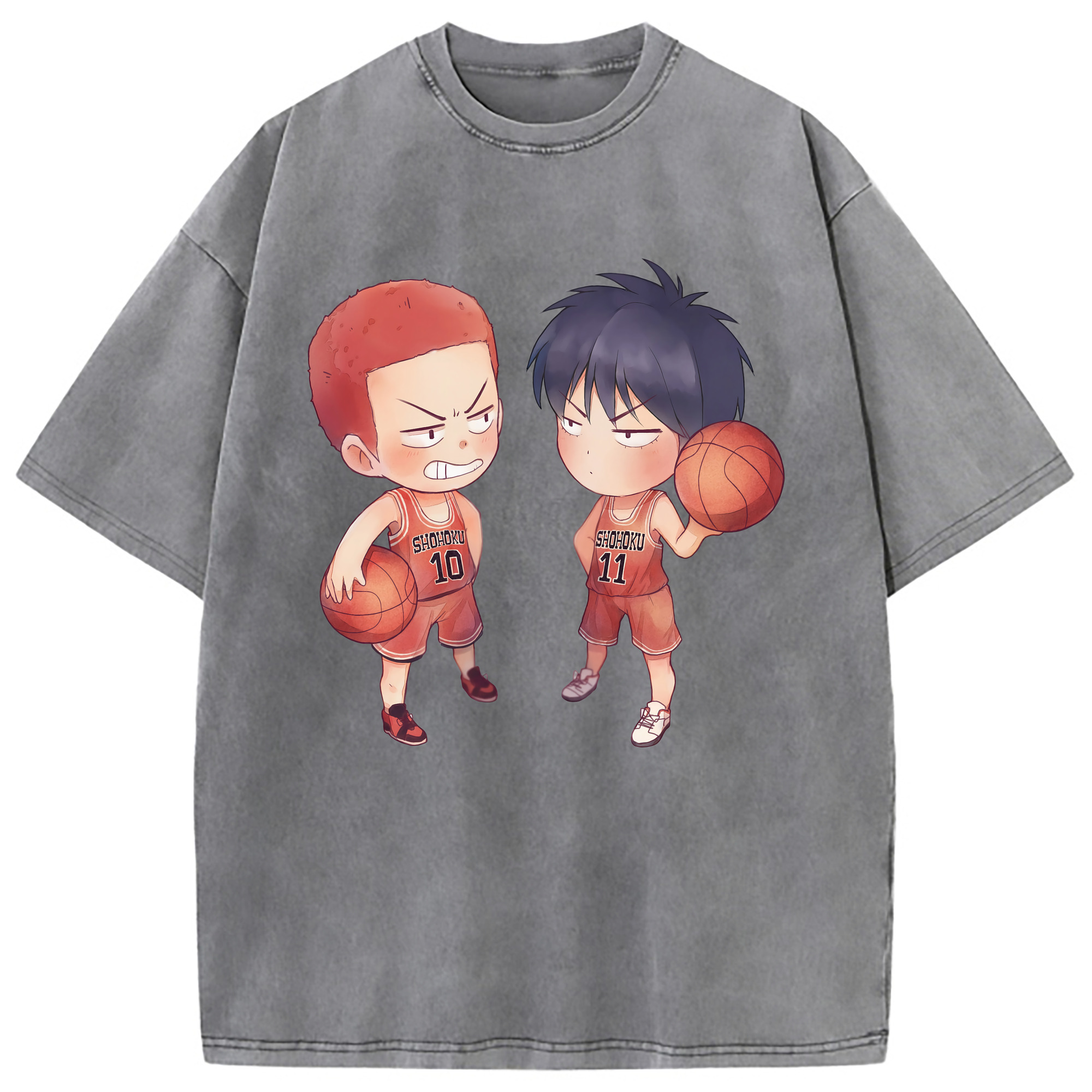 （画像用） SLAM DUNK／スラムダンク 綿100% ヴィンテージ風 半袖Tシャツ（フロントプリント）