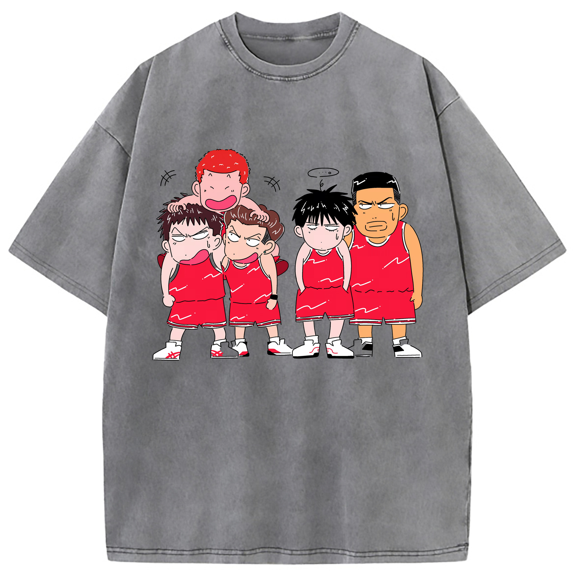 （画像用） SLAM DUNK／スラムダンク 綿100% ヴィンテージ風 半袖Tシャツ（フロントプリント）
