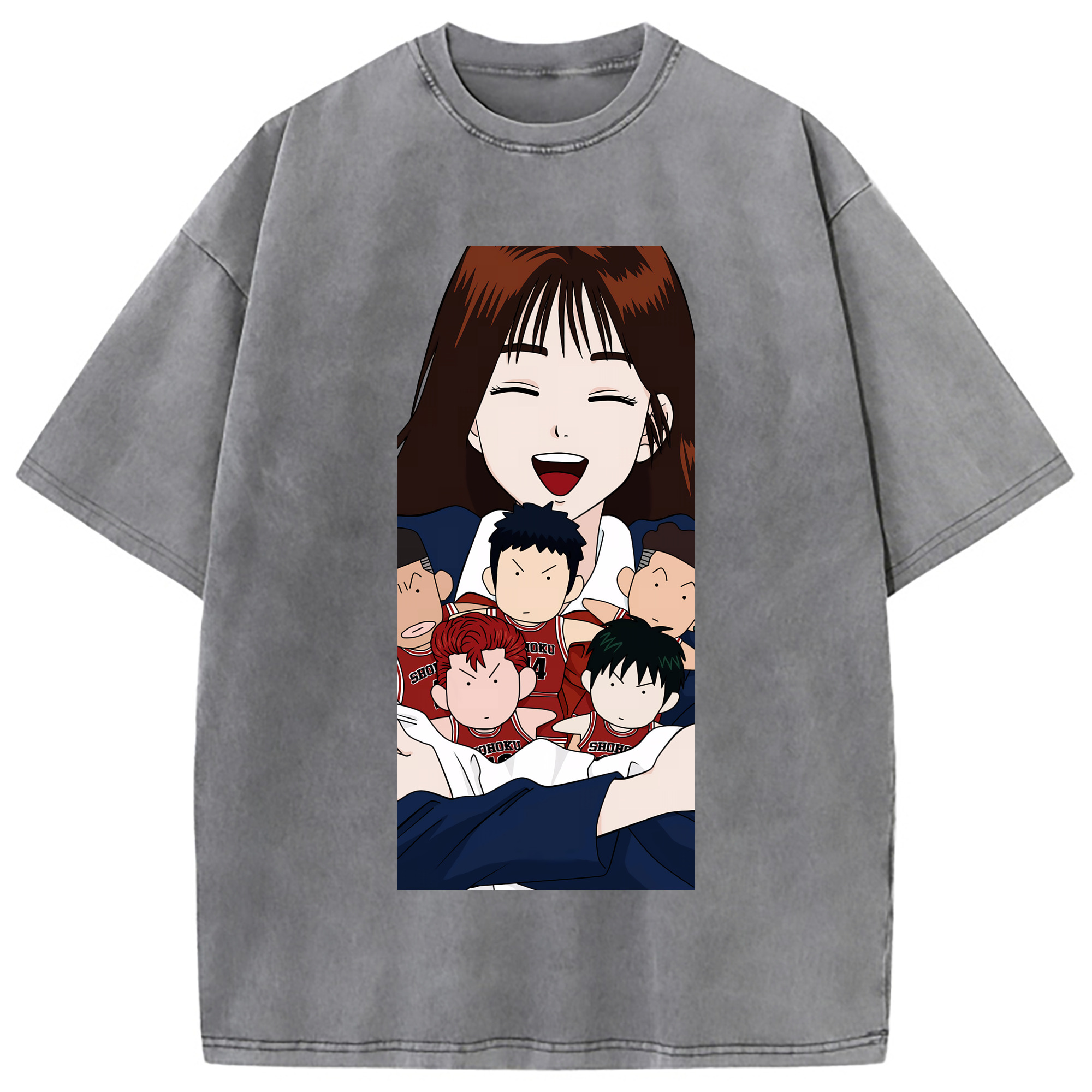 （画像用） SLAM DUNK／スラムダンク 綿100% ヴィンテージ風 半袖Tシャツ（フロントプリント）