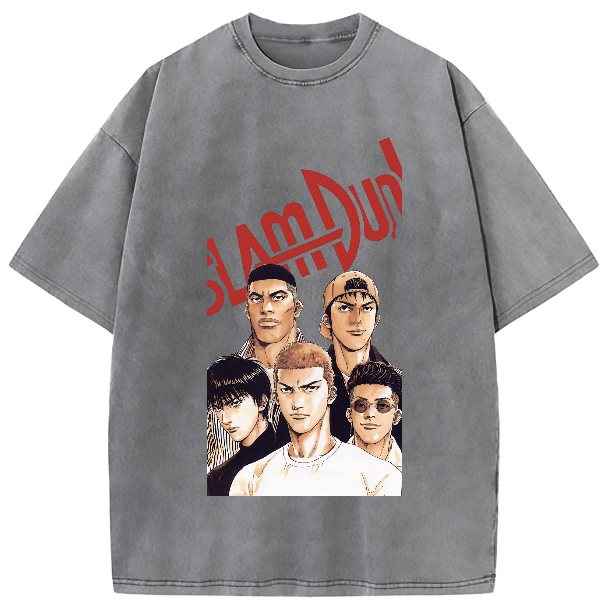 （画像用） SLAM DUNK／スラムダンク 綿100% ヴィンテージ風 半袖Tシャツ（フロントプリント）