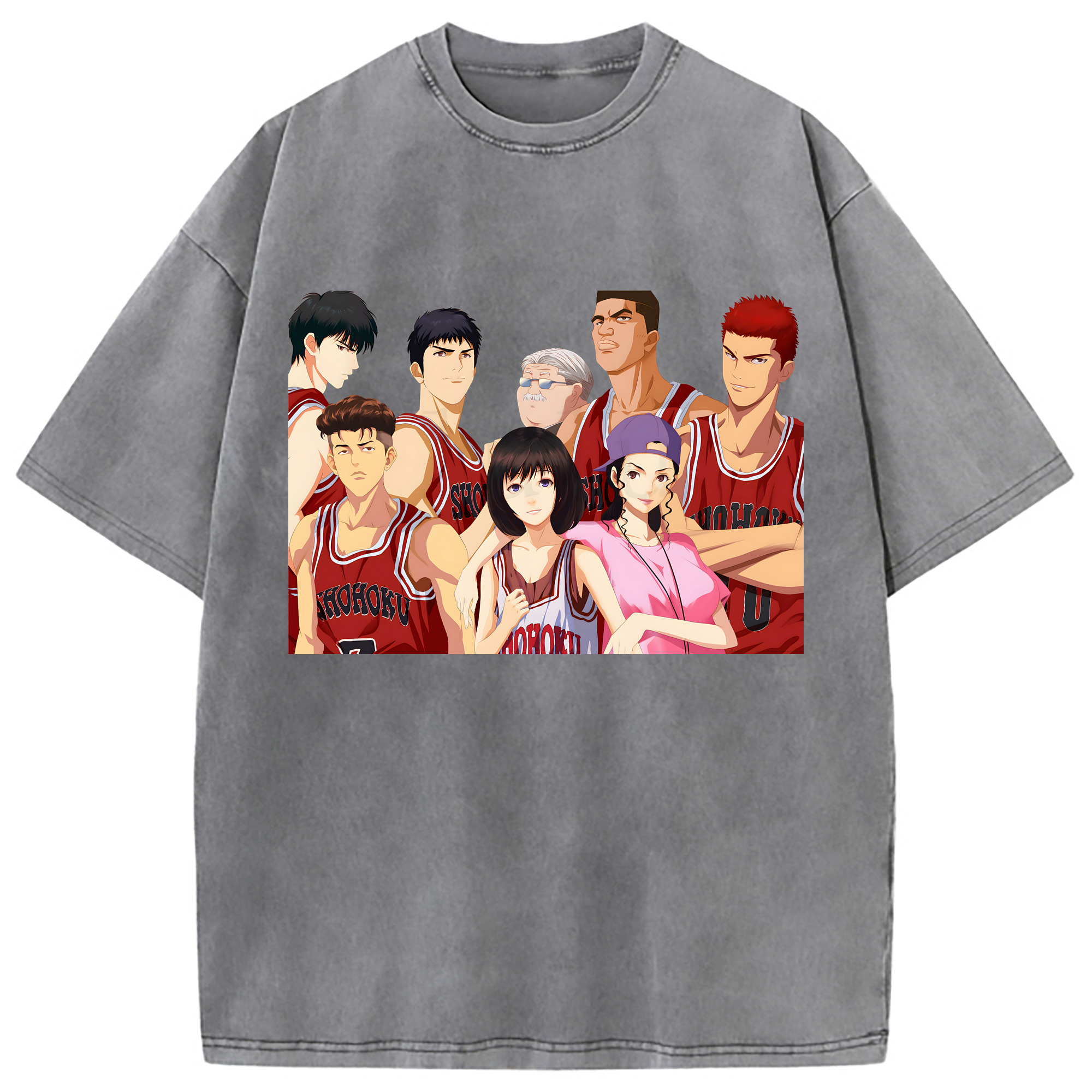 （画像用） SLAM DUNK／スラムダンク 綿100% ヴィンテージ風 半袖Tシャツ（フロントプリント）