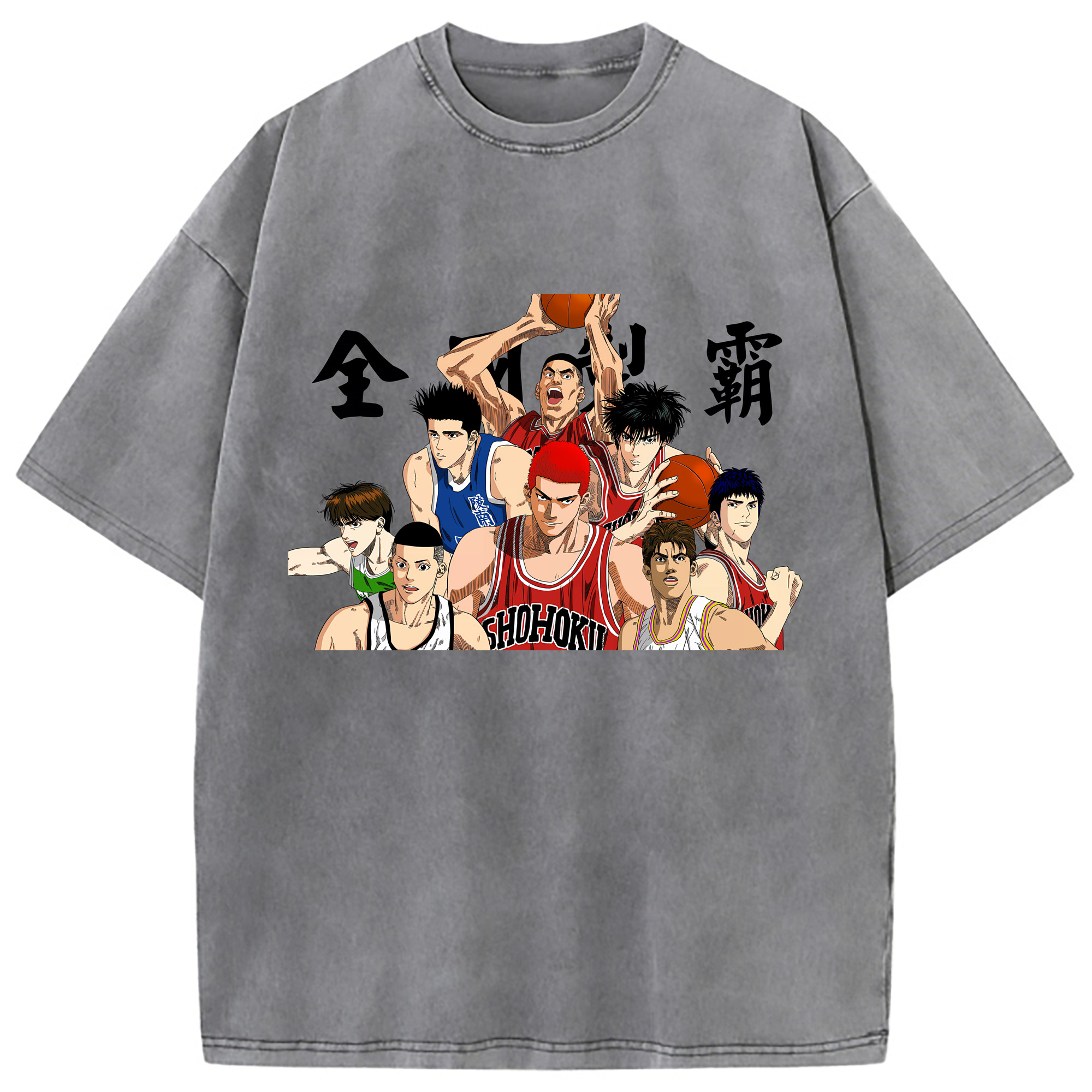 （画像用） SLAM DUNK／スラムダンク 綿100% ヴィンテージ風 半袖Tシャツ（フロントプリント）