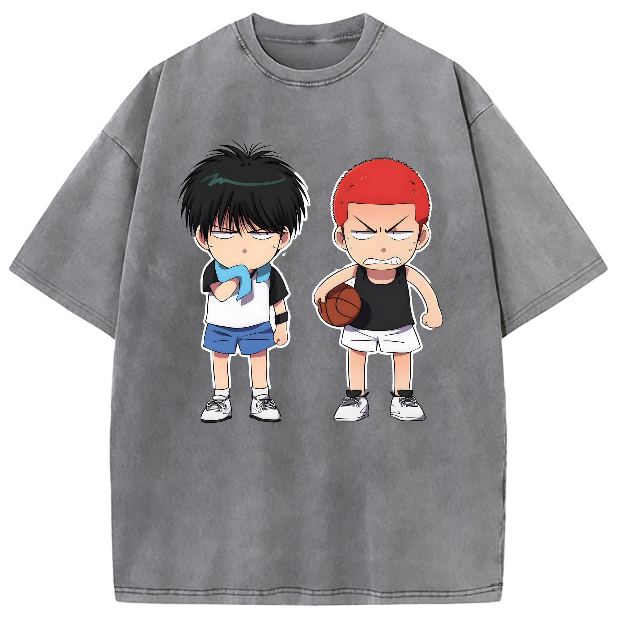 （画像用） SLAM DUNK／スラムダンク 綿100% ヴィンテージ風 半袖Tシャツ（フロントプリント）