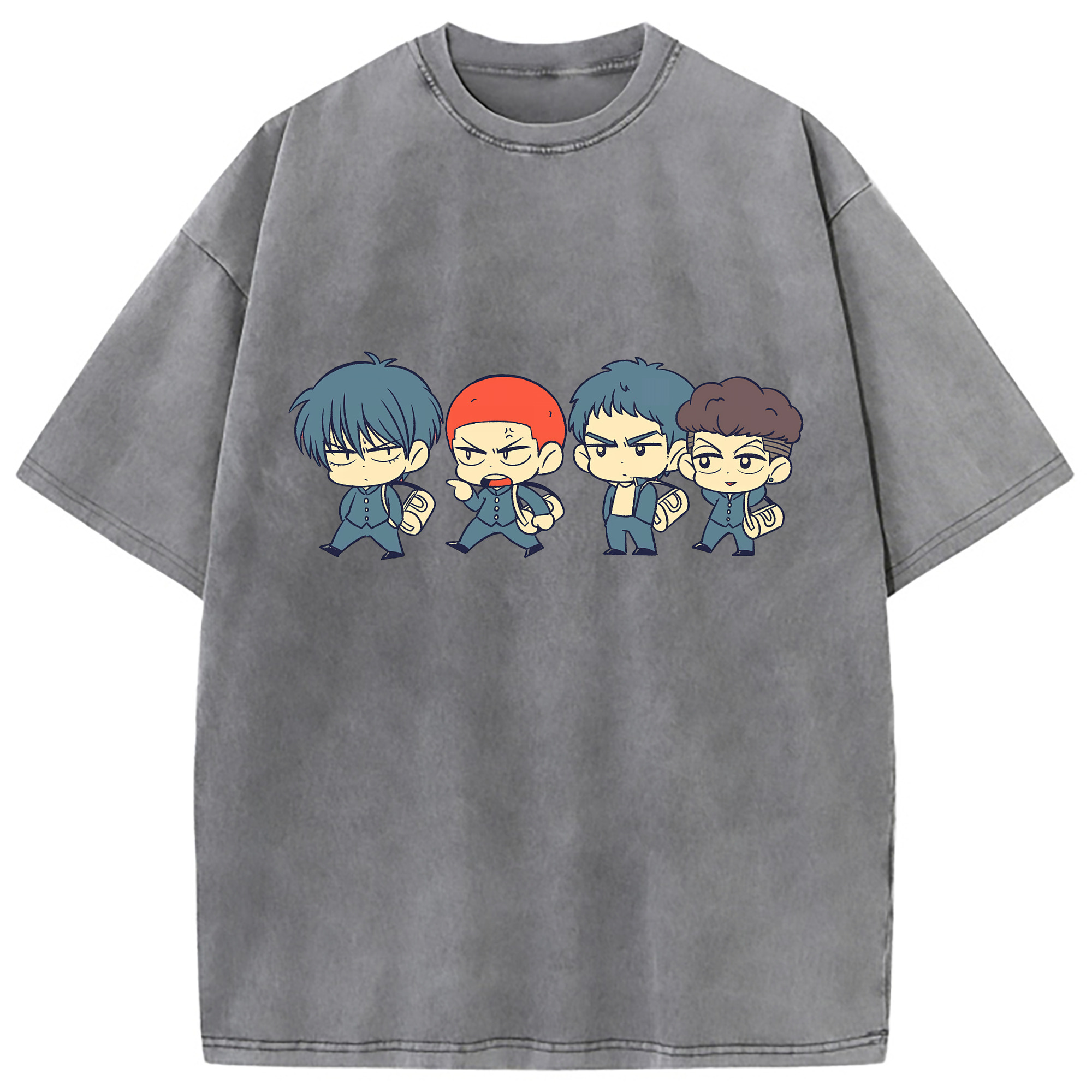 （画像用） SLAM DUNK／スラムダンク 綿100% ヴィンテージ風 半袖Tシャツ（フロントプリント）