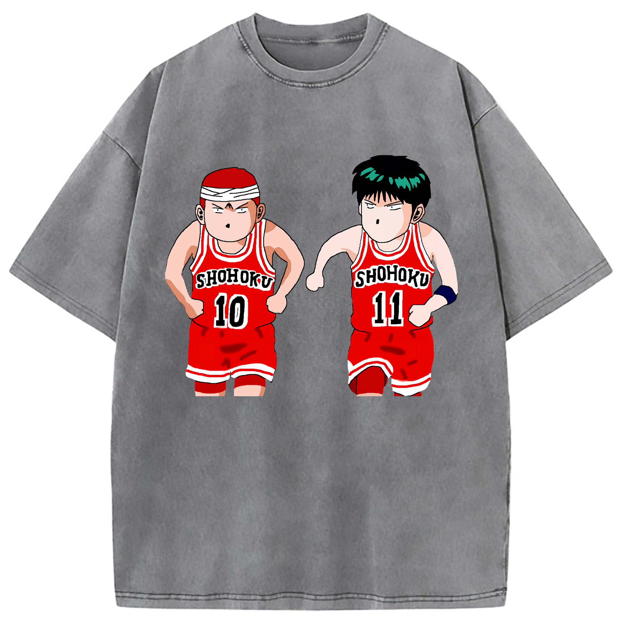 （画像用） SLAM DUNK／スラムダンク 綿100% ヴィンテージ風 半袖Tシャツ（フロントプリント）