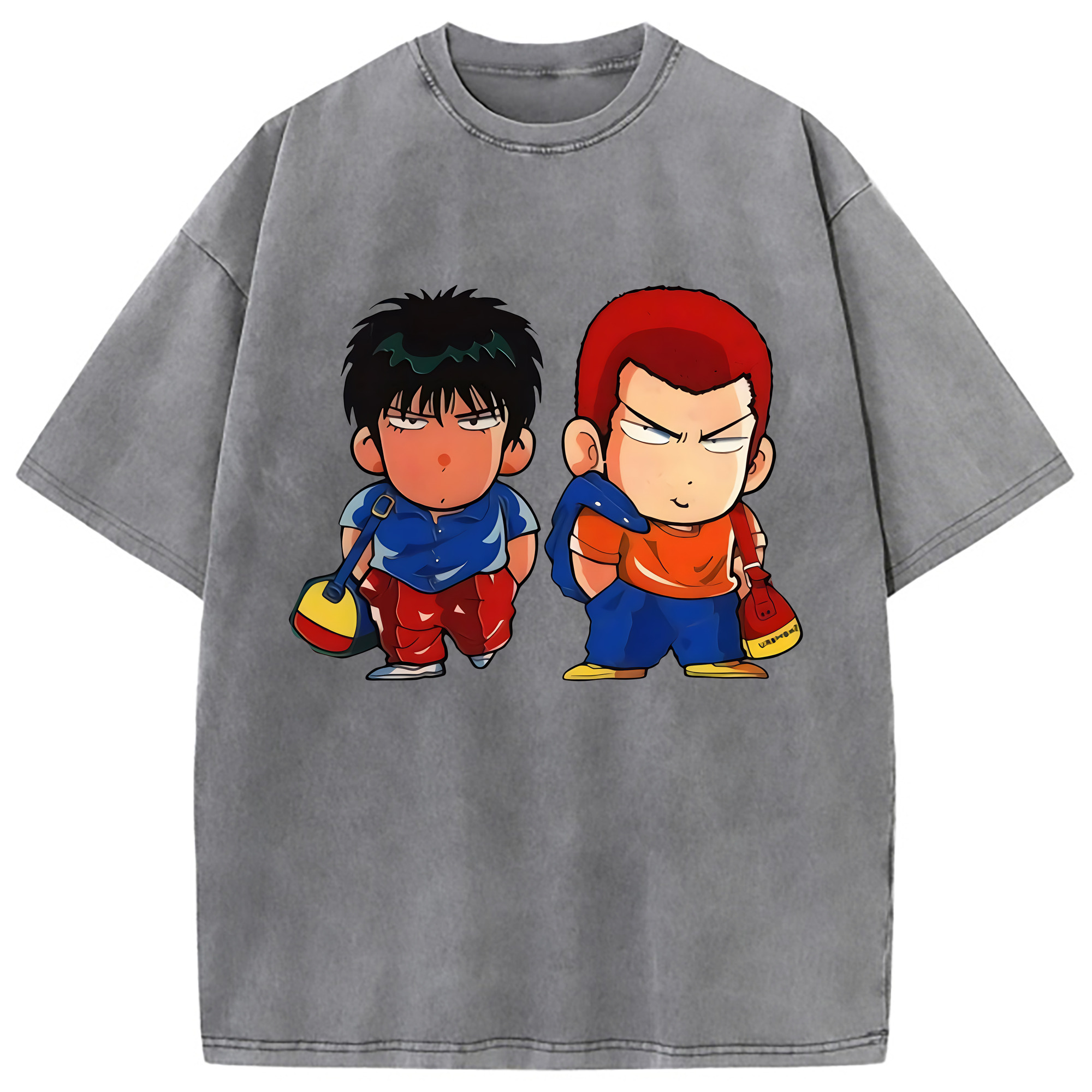 （画像用） SLAM DUNK／スラムダンク 綿100% ヴィンテージ風 半袖Tシャツ（フロントプリント）