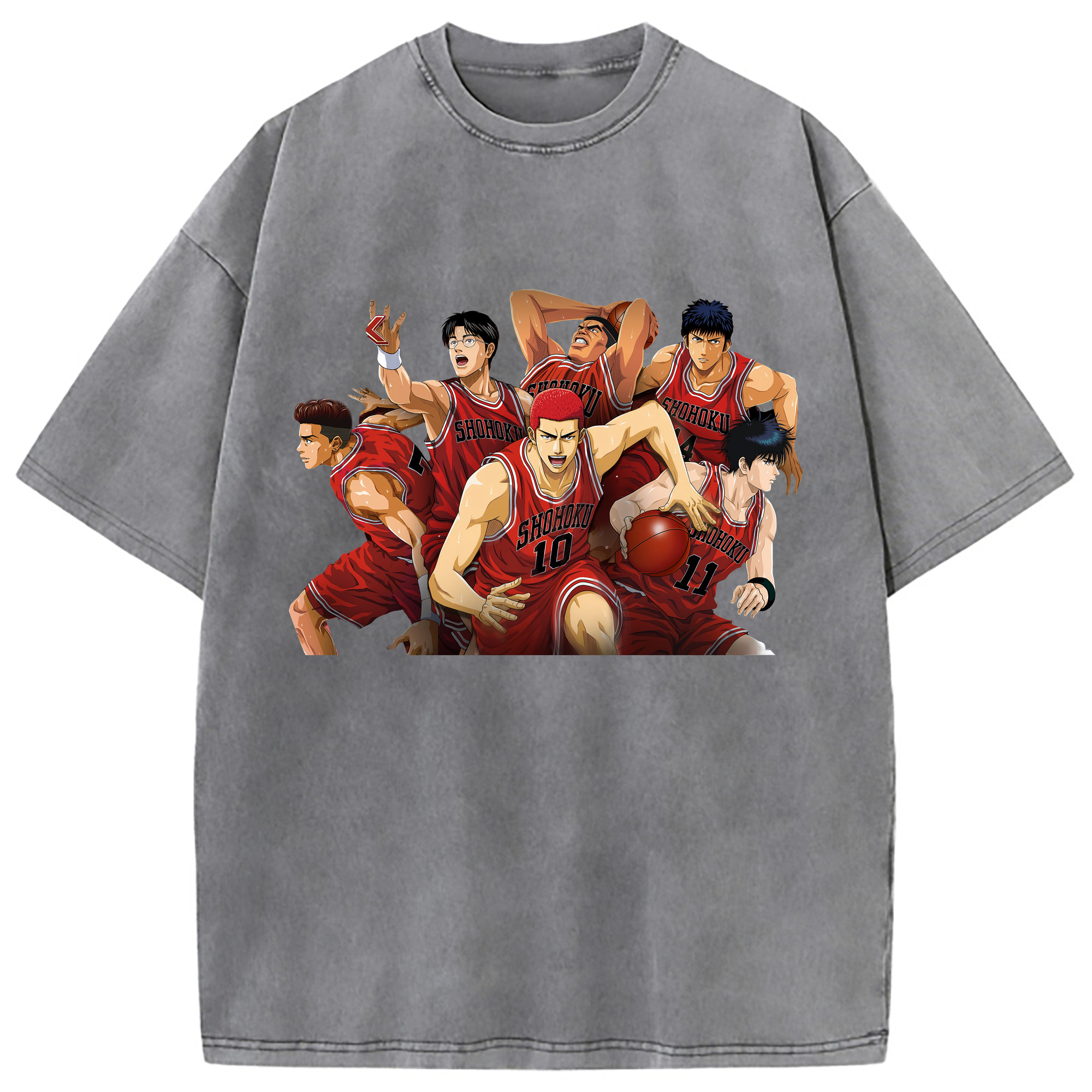 （画像用） SLAM DUNK／スラムダンク 綿100% ヴィンテージ風 半袖Tシャツ（フロントプリント）