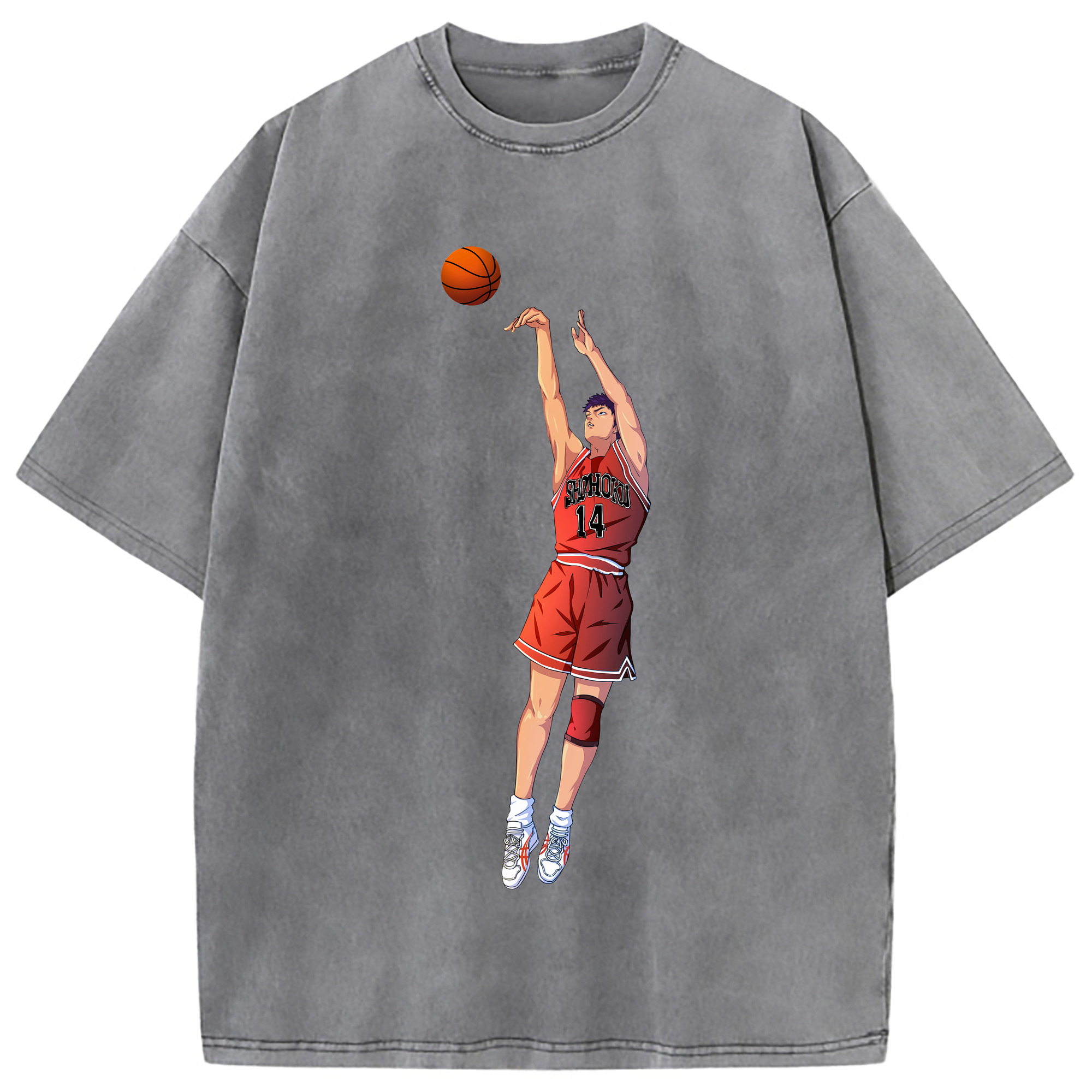 （画像用） SLAM DUNK／スラムダンク 綿100% ヴィンテージ風 半袖Tシャツ（フロントプリント）