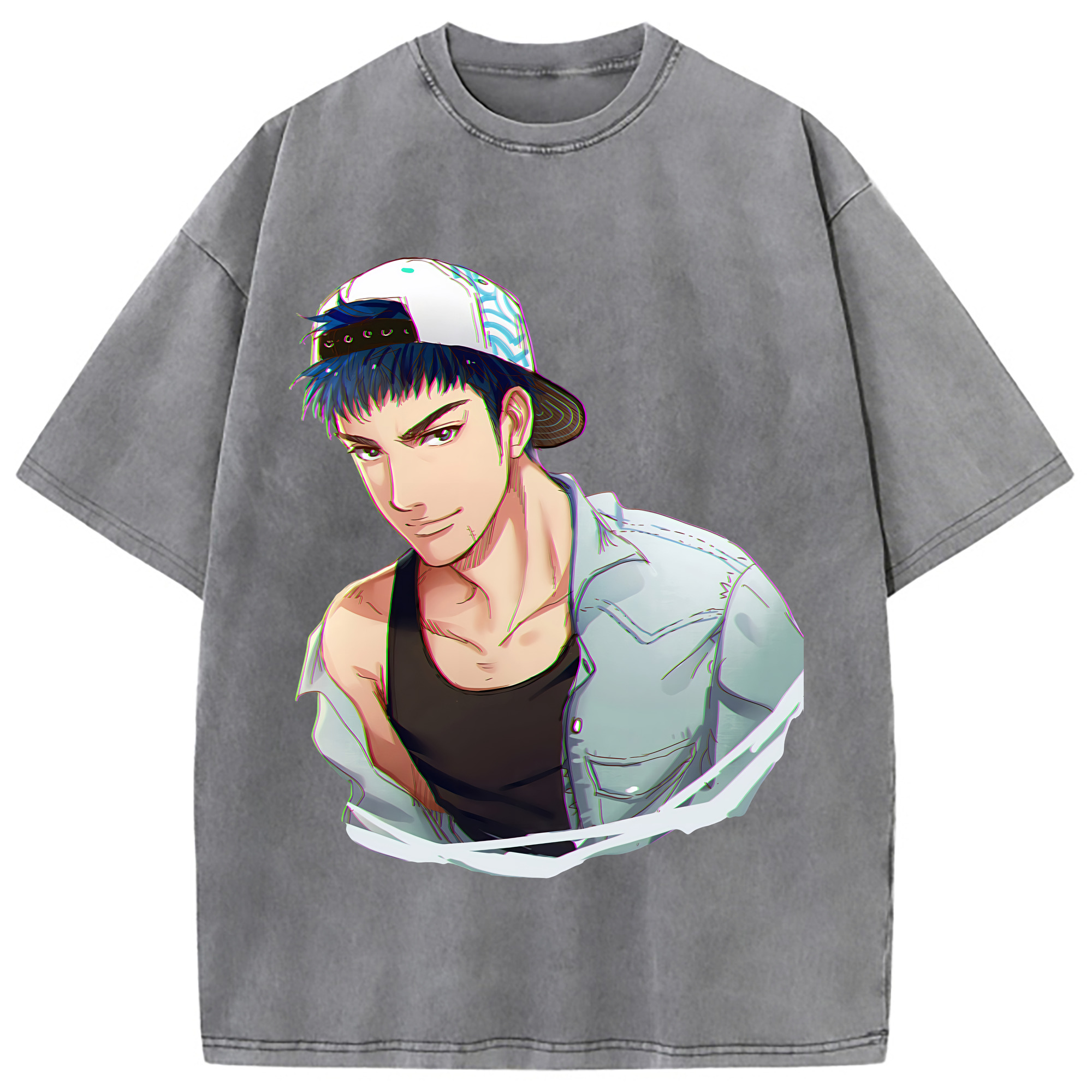 （画像用） SLAM DUNK／スラムダンク 綿100% ヴィンテージ風 半袖Tシャツ（フロントプリント）