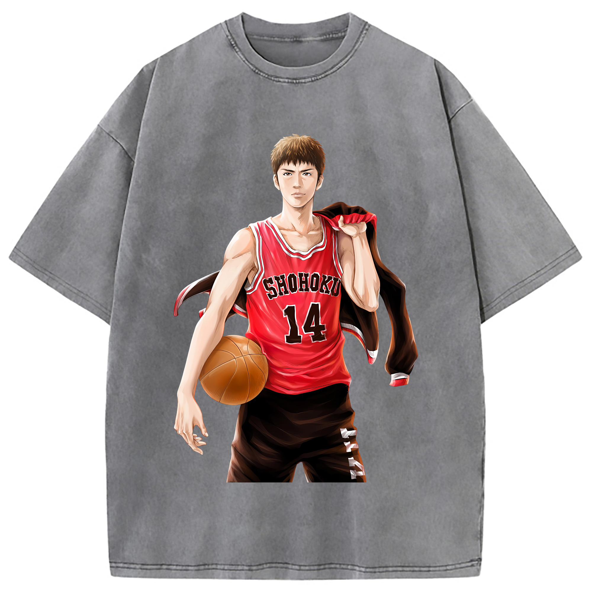 （画像用） SLAM DUNK／スラムダンク 綿100% ヴィンテージ風 半袖Tシャツ（フロントプリント）