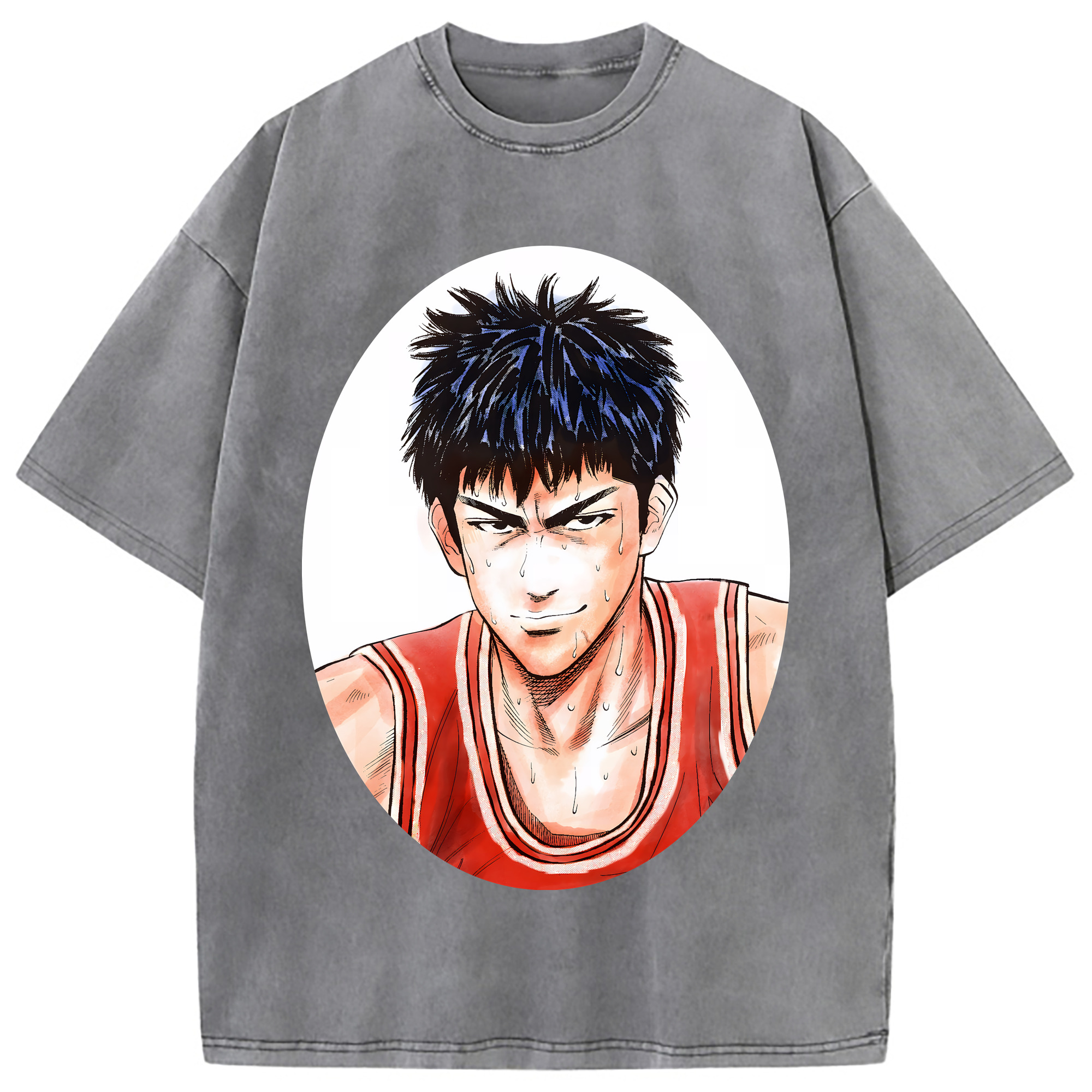 （画像用） SLAM DUNK／スラムダンク 綿100% ヴィンテージ風 半袖Tシャツ（フロントプリント）
