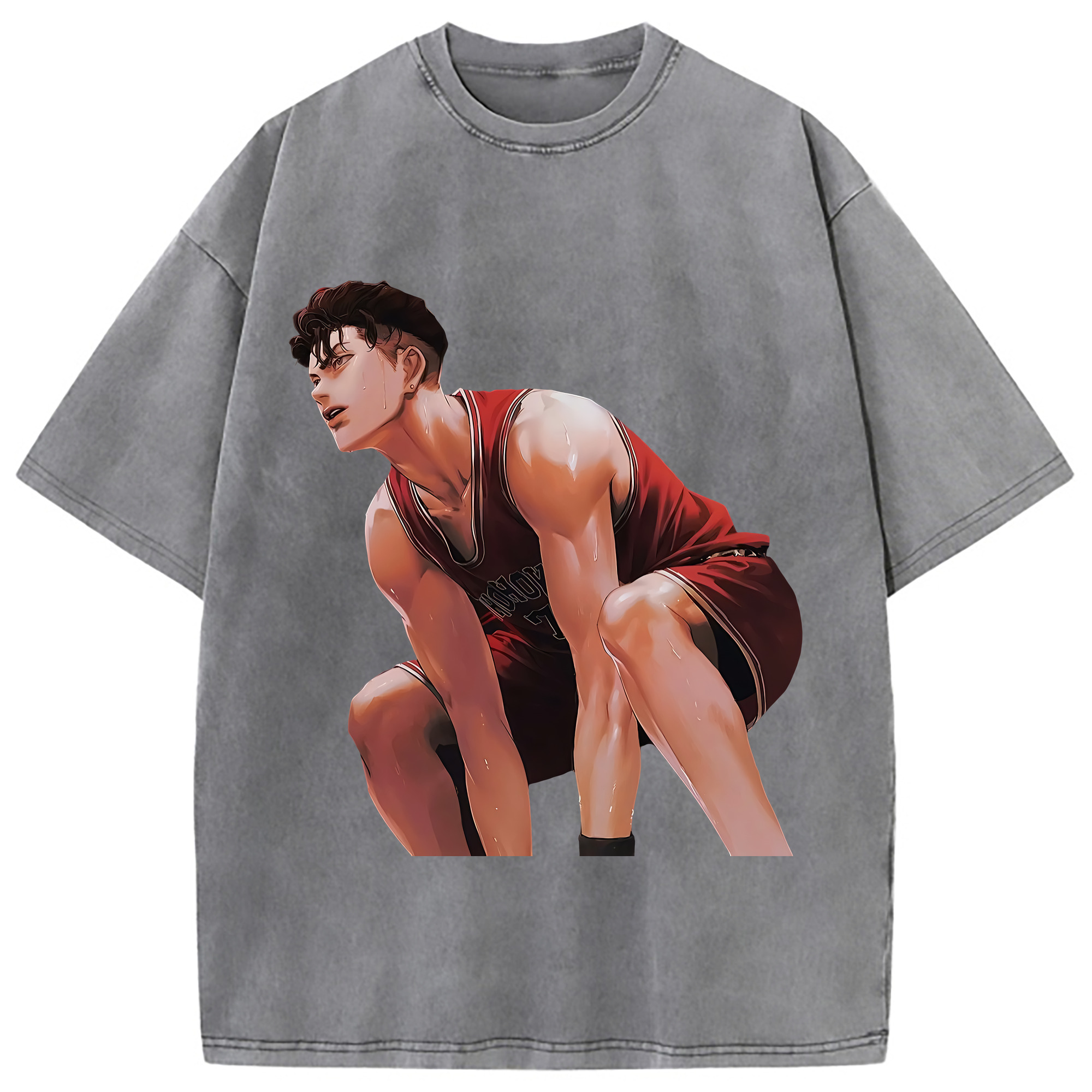 （画像用） SLAM DUNK／スラムダンク 綿100% ヴィンテージ風 半袖Tシャツ（フロントプリント）
