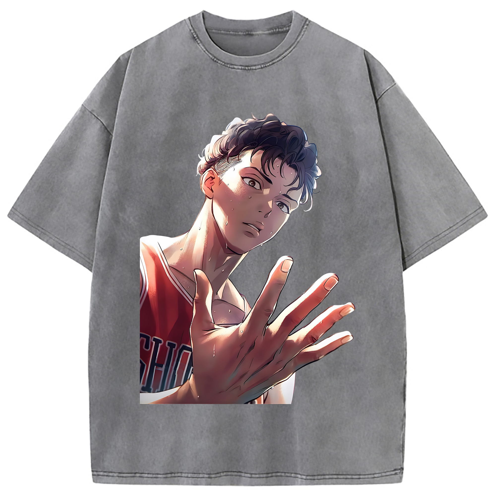 （画像用） SLAM DUNK／スラムダンク 綿100% ヴィンテージ風 半袖Tシャツ（フロントプリント）