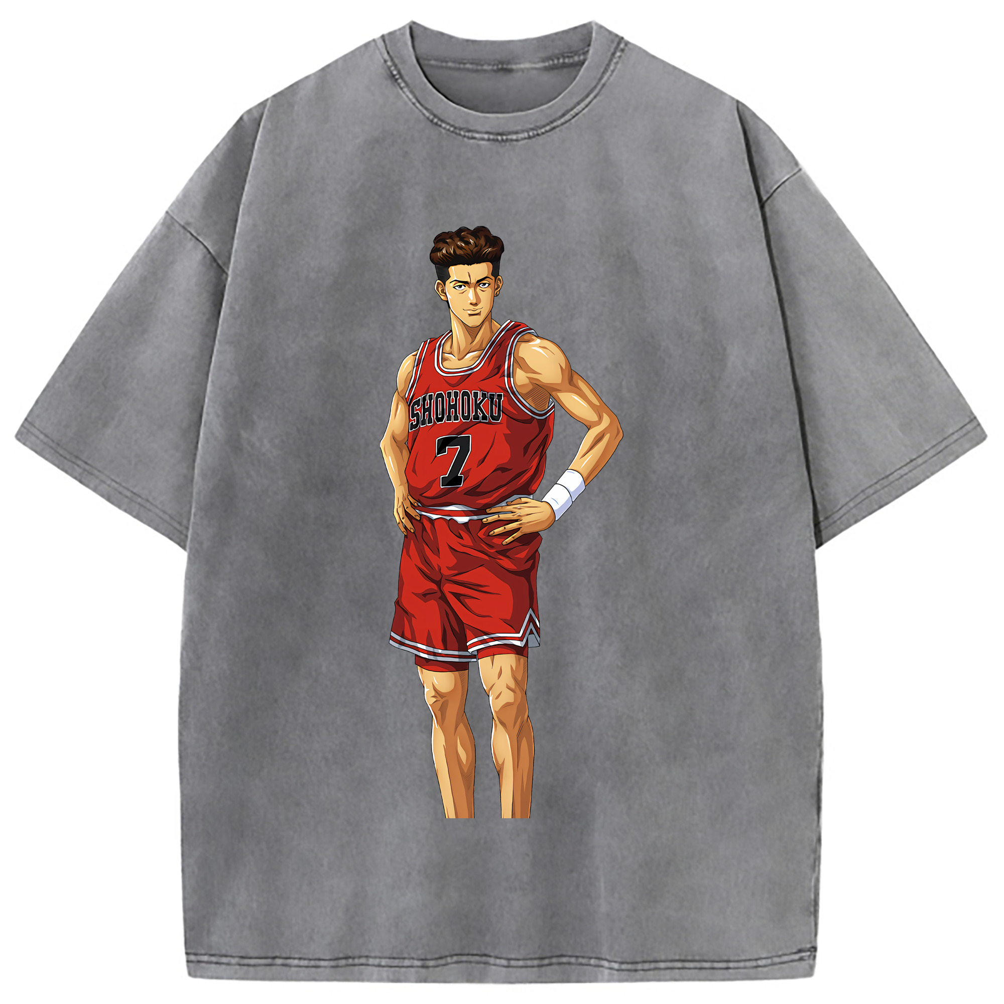 （画像用） SLAM DUNK／スラムダンク 綿100% ヴィンテージ風 半袖Tシャツ（フロントプリント）