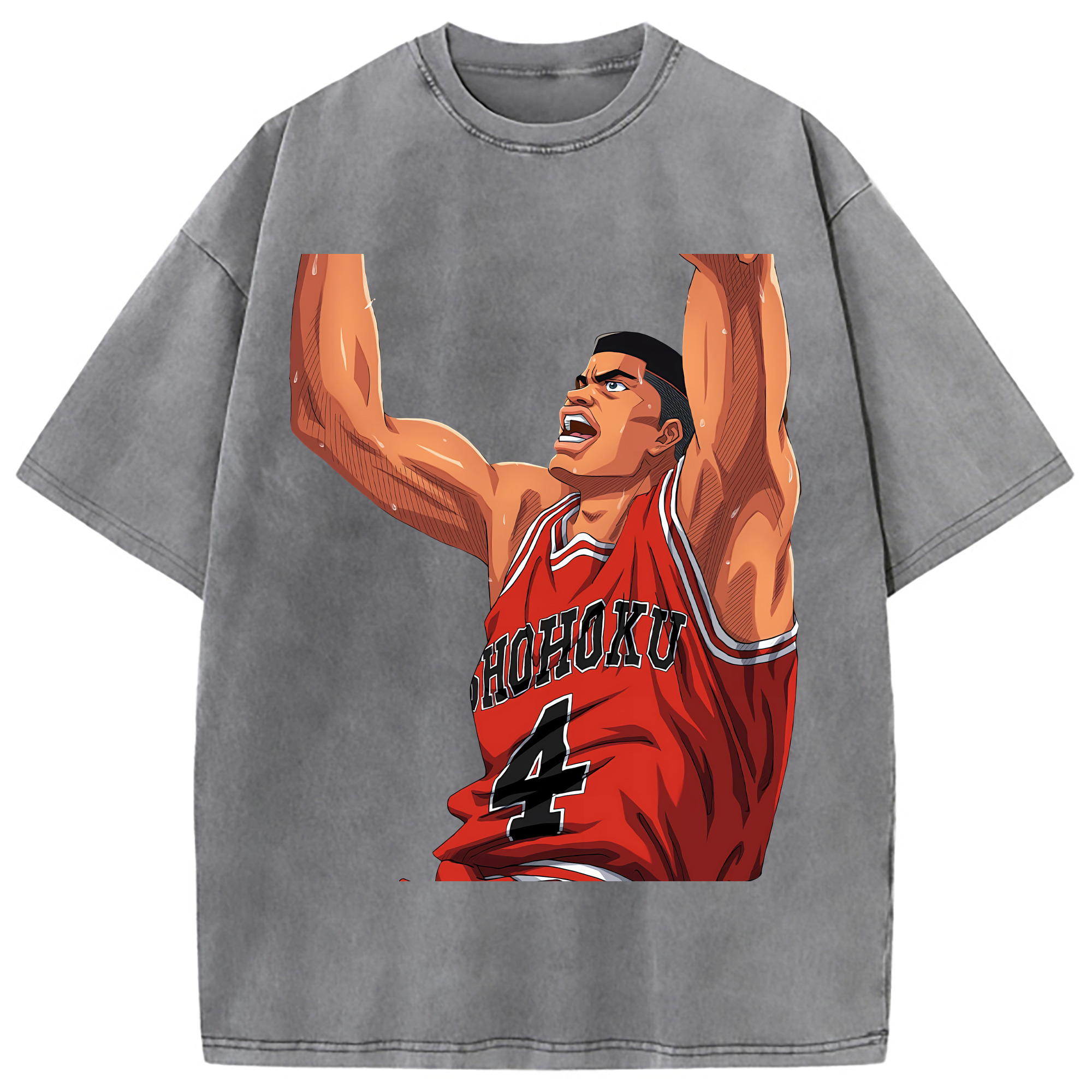 （画像用） SLAM DUNK／スラムダンク 綿100% ヴィンテージ風 半袖Tシャツ（フロントプリント）