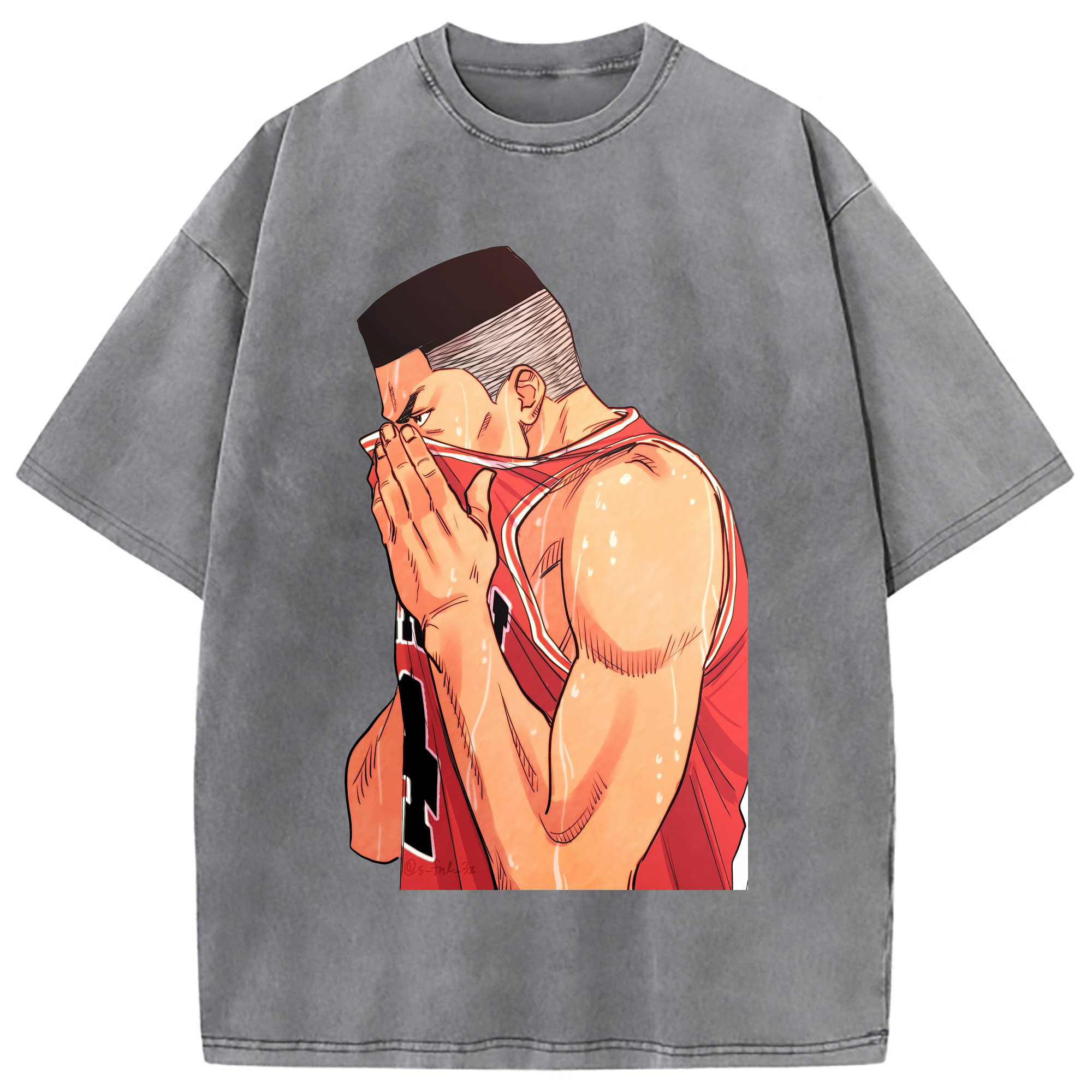 （画像用） SLAM DUNK／スラムダンク 綿100% ヴィンテージ風 半袖Tシャツ（フロントプリント）