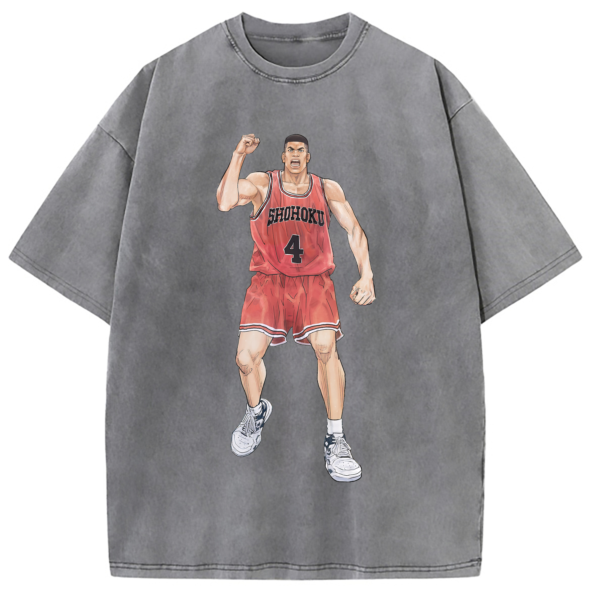 （画像用） SLAM DUNK／スラムダンク 綿100% ヴィンテージ風 半袖Tシャツ（フロントプリント）