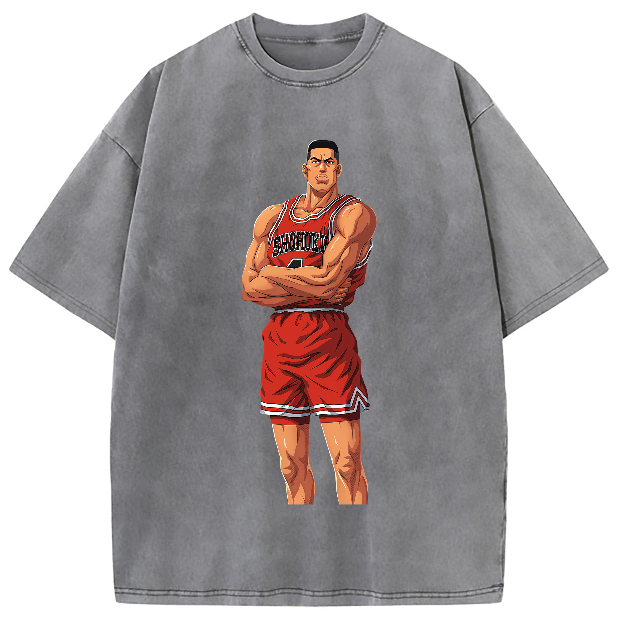（画像用） SLAM DUNK／スラムダンク 綿100% ヴィンテージ風 半袖Tシャツ（フロントプリント）