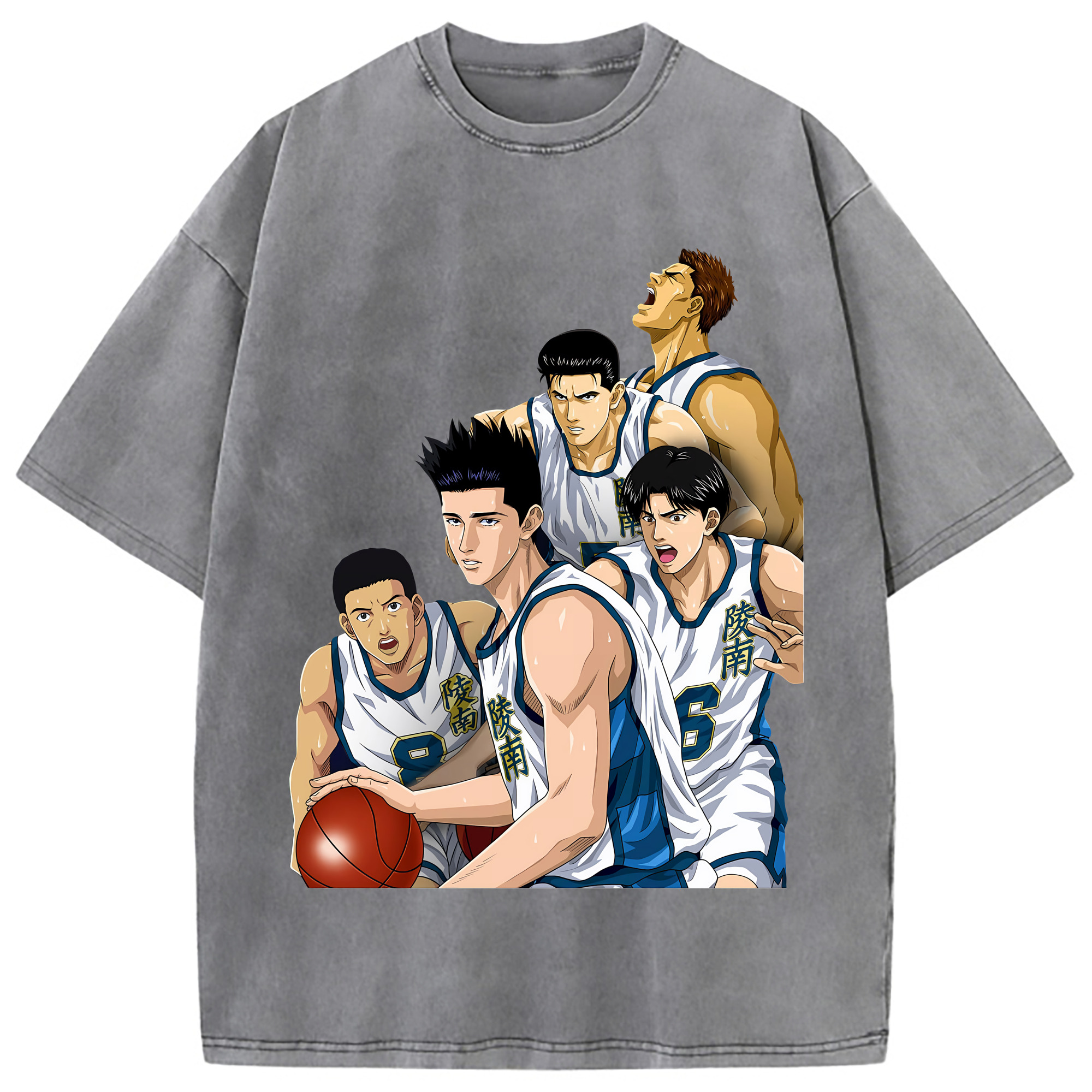 （画像用） SLAM DUNK／スラムダンク 綿100% ヴィンテージ風 半袖Tシャツ（フロントプリント）