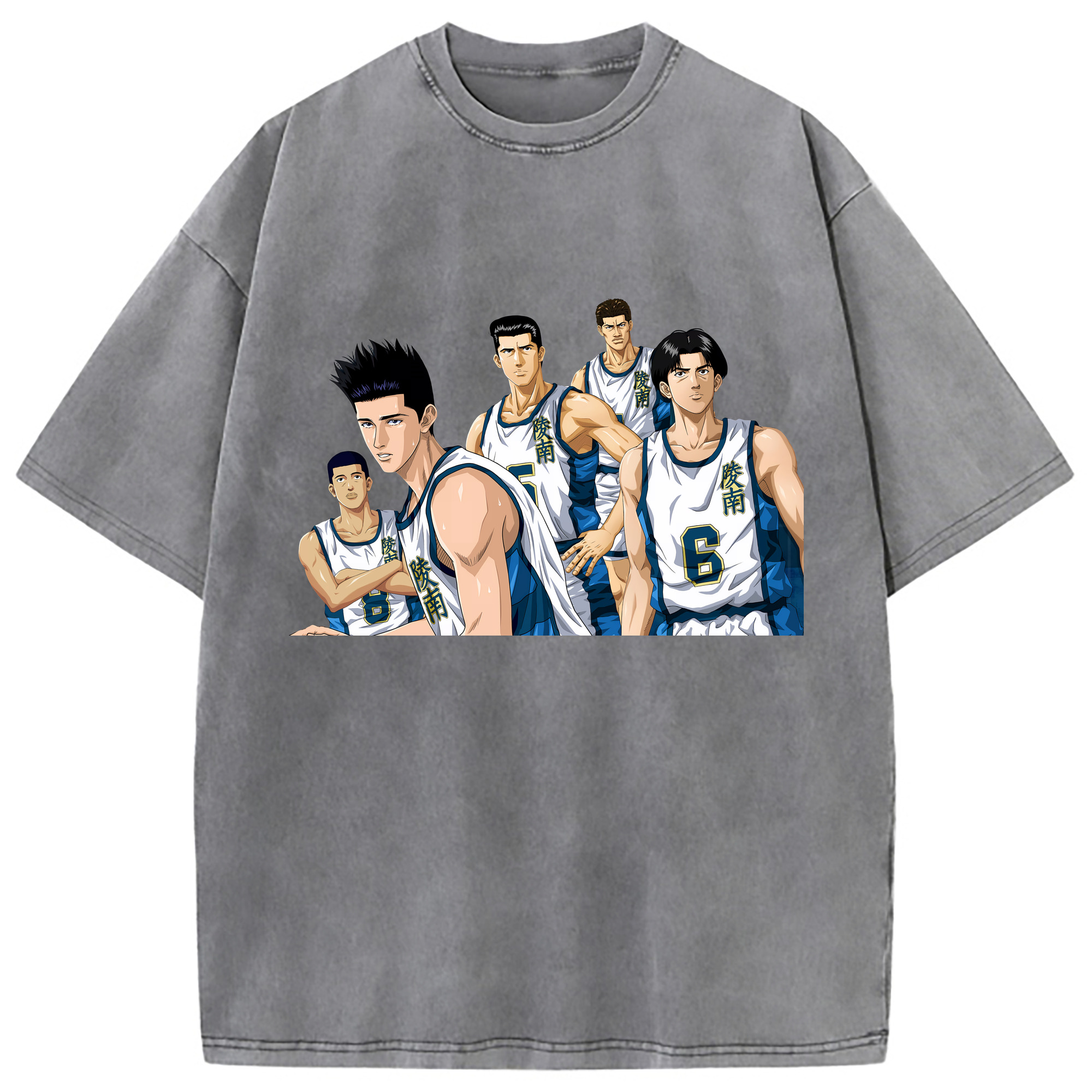（画像用） SLAM DUNK／スラムダンク 綿100% ヴィンテージ風 半袖Tシャツ（フロントプリント）