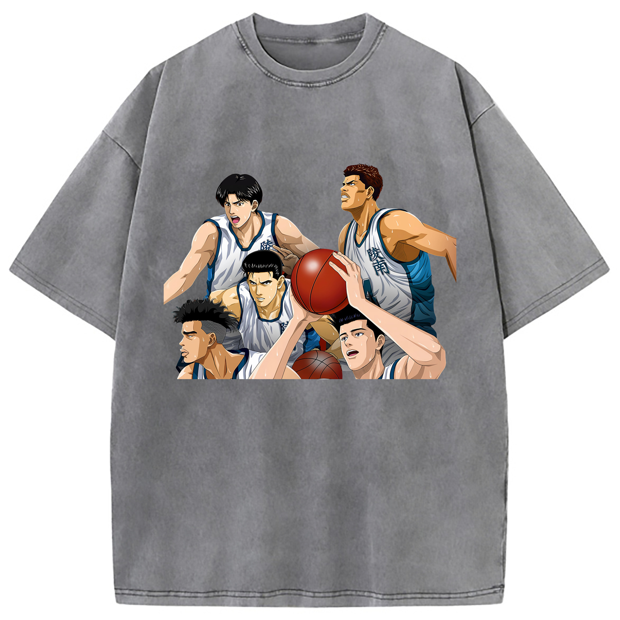 （画像用） SLAM DUNK／スラムダンク 綿100% ヴィンテージ風 半袖Tシャツ（フロントプリント）