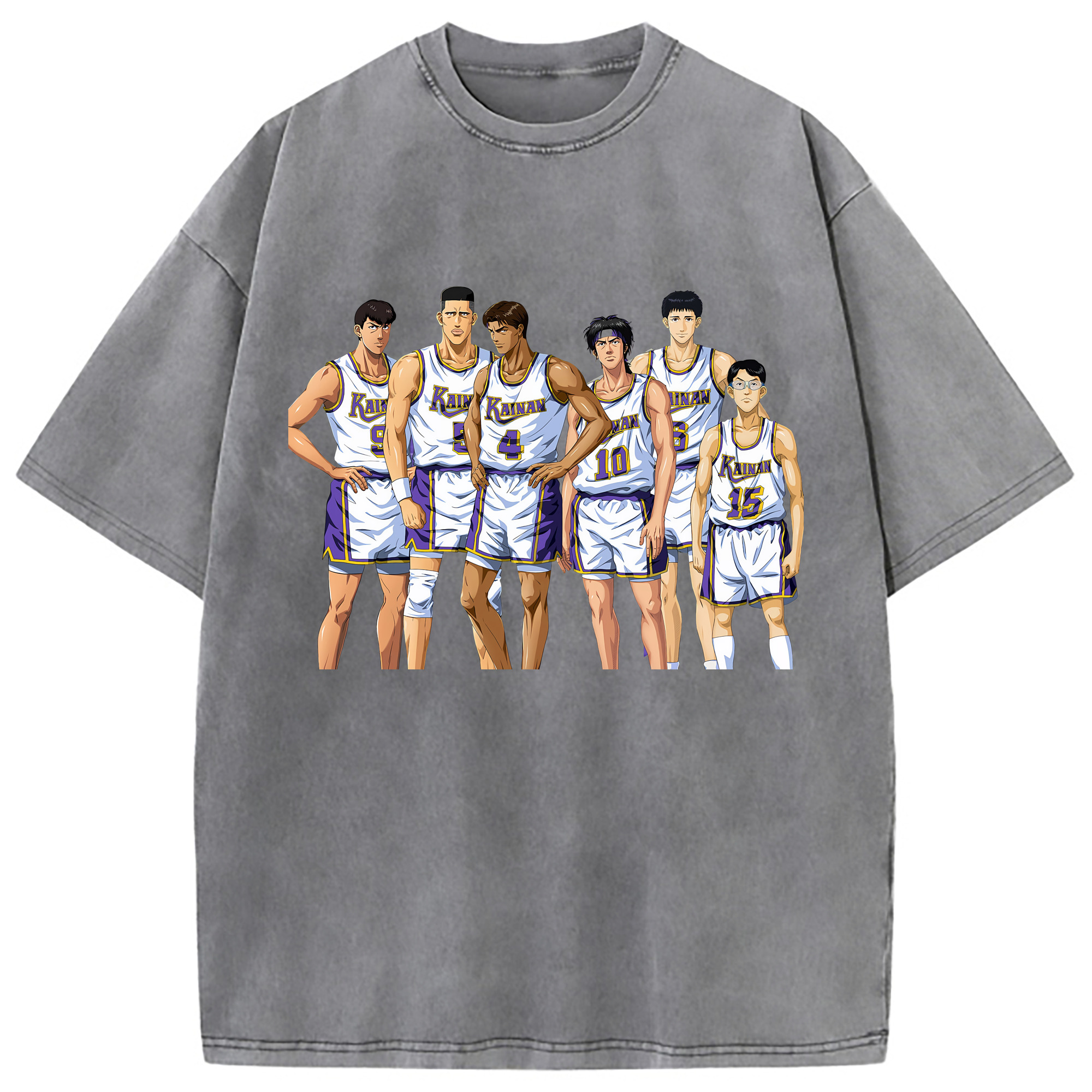 （画像用） SLAM DUNK／スラムダンク 綿100% ヴィンテージ風 半袖Tシャツ（フロントプリント）