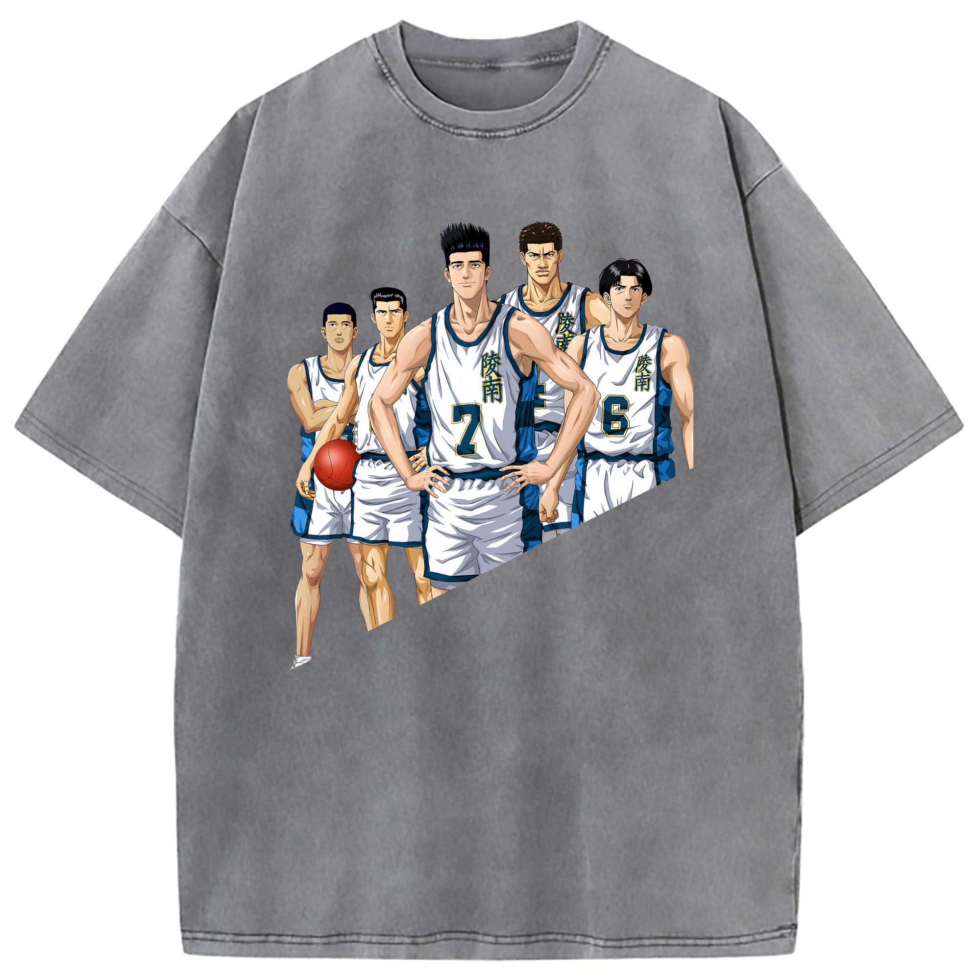 （画像用） SLAM DUNK／スラムダンク 綿100% ヴィンテージ風 半袖Tシャツ（フロントプリント）