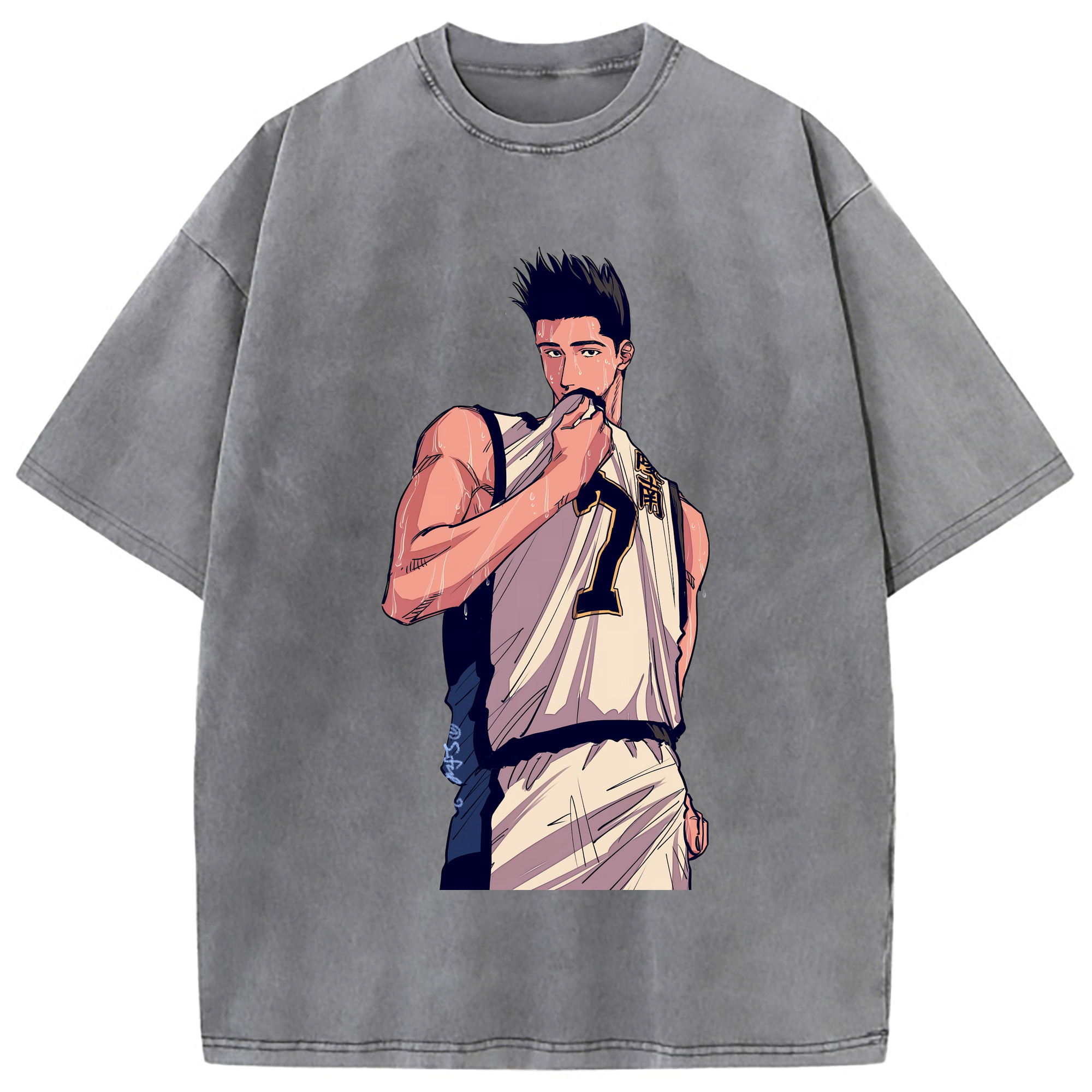 （画像用） SLAM DUNK／スラムダンク 綿100% ヴィンテージ風 半袖Tシャツ（フロントプリント）