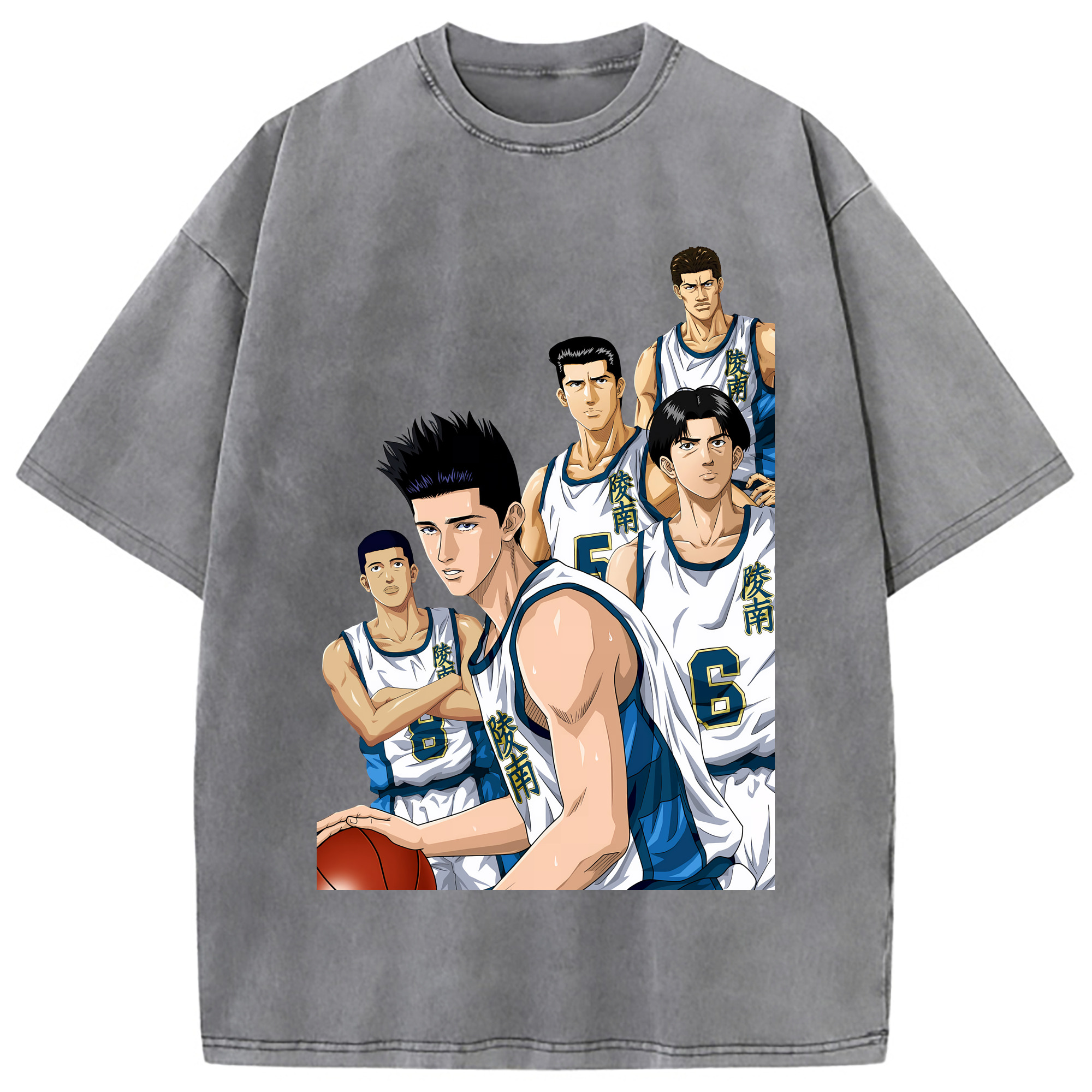 （画像用） SLAM DUNK／スラムダンク 綿100% ヴィンテージ風 半袖Tシャツ（フロントプリント）